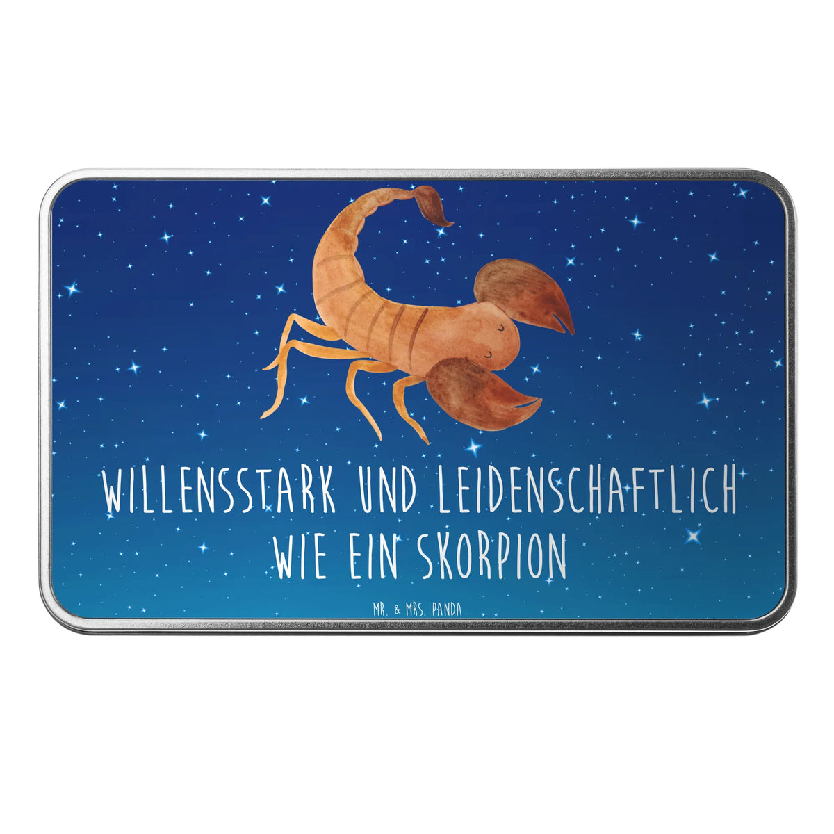 Metal tin Star sign Scorpio