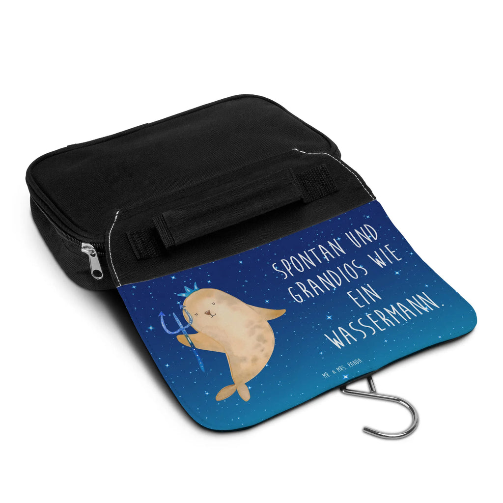 Kulturbeutel Sternzeichen Wassermann Toilettentasche, beautycase, Waschtasche, hygienebeutel, Kulturtasche, Kulturbeutel Waschbar, Kulturbeutel, Schminkbeutel, Waschbeutel, Schminktasche, Kosmetiktasche, badtasche, hygienetasche, Necessaire, Reisebeutel, Sternzeichen, Tierkreiszeichen, Horoskop, Astrologie, Aszendent, Nix, Wassermann Sternzeichen, Geburtstag Februar, Meer Geschenk, Meermann, Geschenk Februar, Geschenk Januar, Geburtstag Januar, Wassermann Geschenk