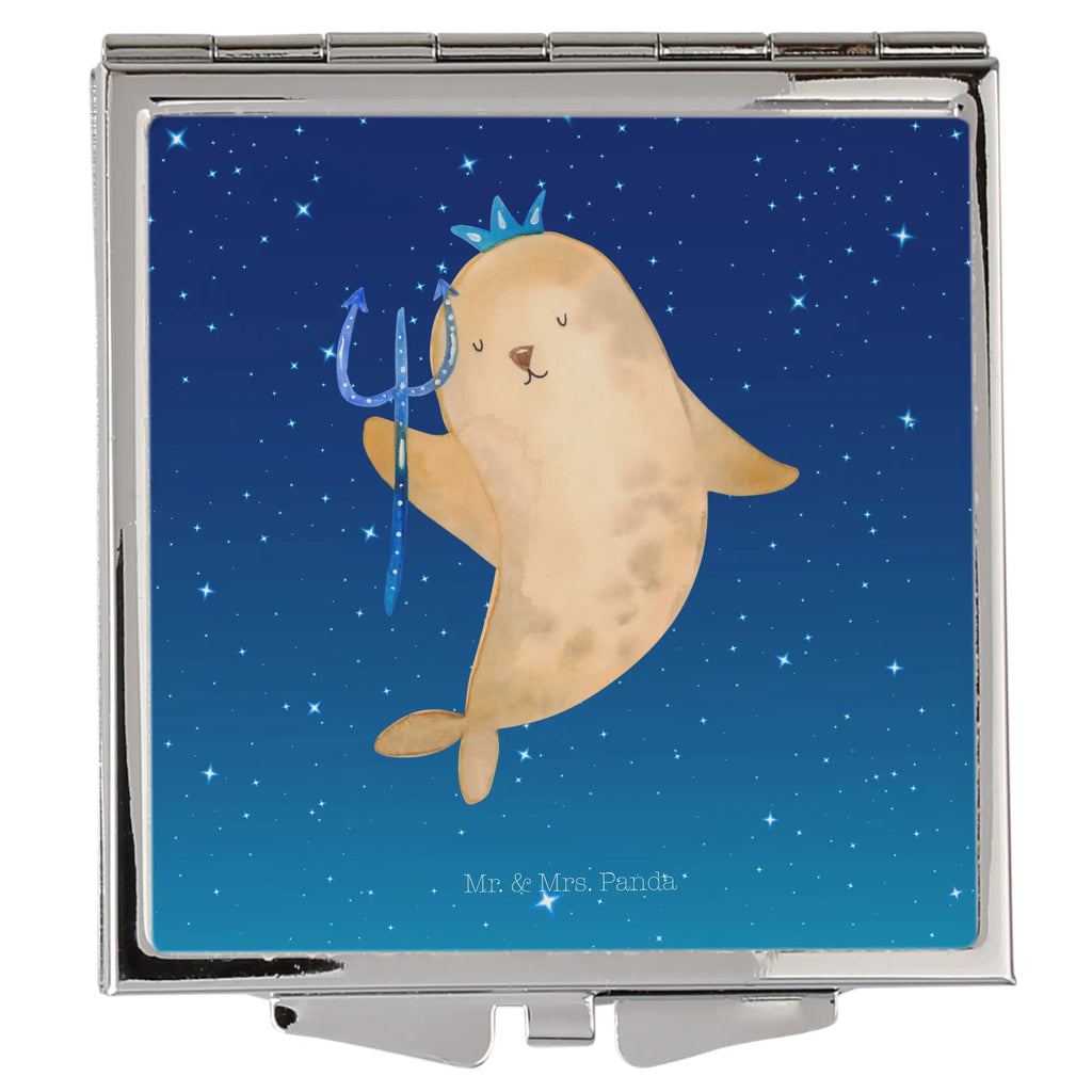 Handbag mirror Star sign Aquarius mirror, handbag, square, make up, make-up mirror, silver, constellations, birthdays, astrology, zodiac, date of birth, month of birth, aquarius zodiac sign, nix, merman, aquarius gift, birthday february, gift january, birthday january, sea gift, gift february