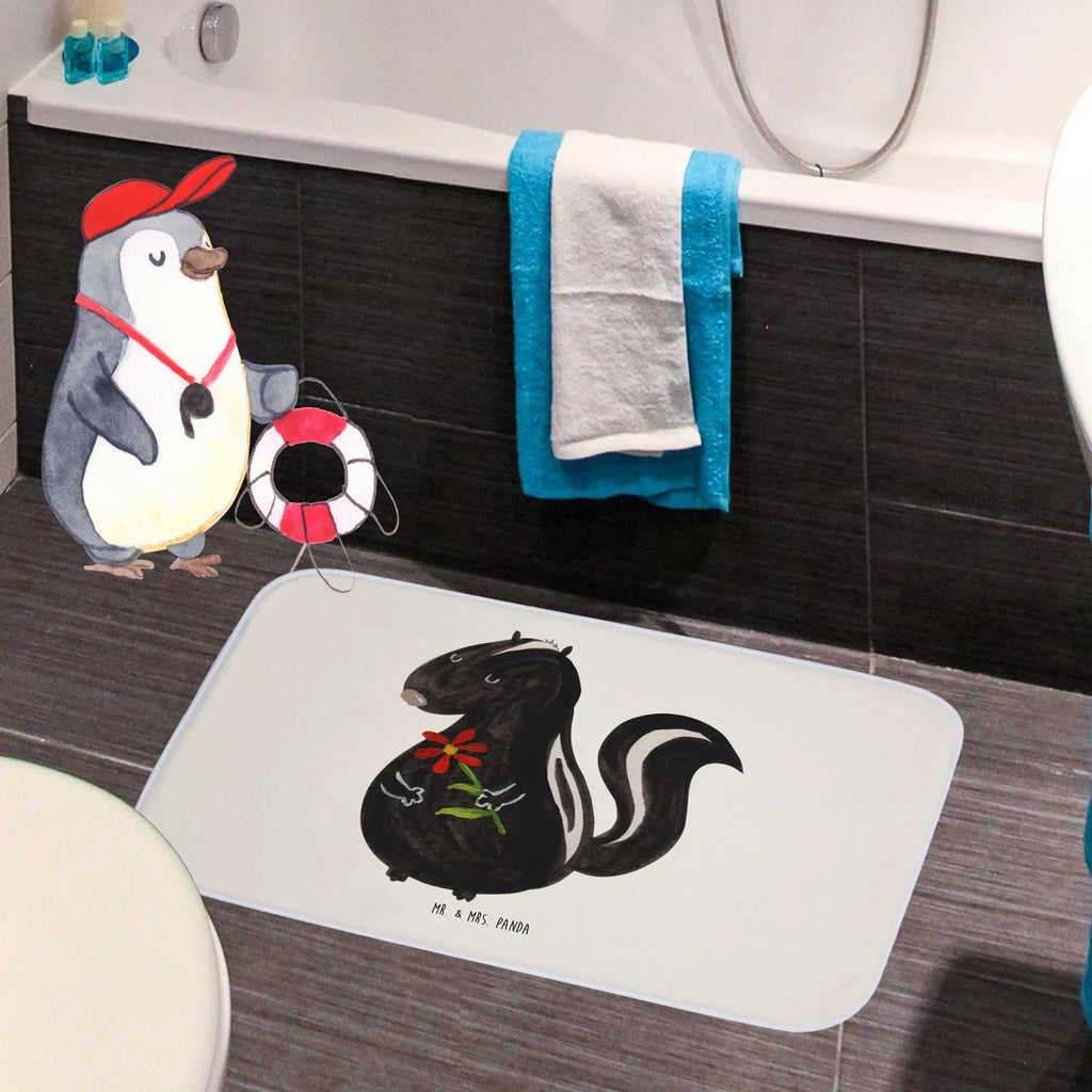 Badematte Stinktier Blume wannenvorleger, teppich für bad, badezimmervorleger, badezimmerteppiche, rutschfeste matte, duschmatten, badezimmermatten, Badezimmer Matte, badezimmer läufer, Badvorleger, badezimmermatte, Badematte, bad läufer, Badteppich, duschmatte, Teppich Fürs Bad, Duschvorleger, Bad Fußmatte, Badezimmerteppich, badmatten, fußmatte bad, Badläufer, Stinktier, Skunk, Stinki, Raubtier, Tagträumer, Dreams, Träume, Wildtier, Verträumt, Stinker