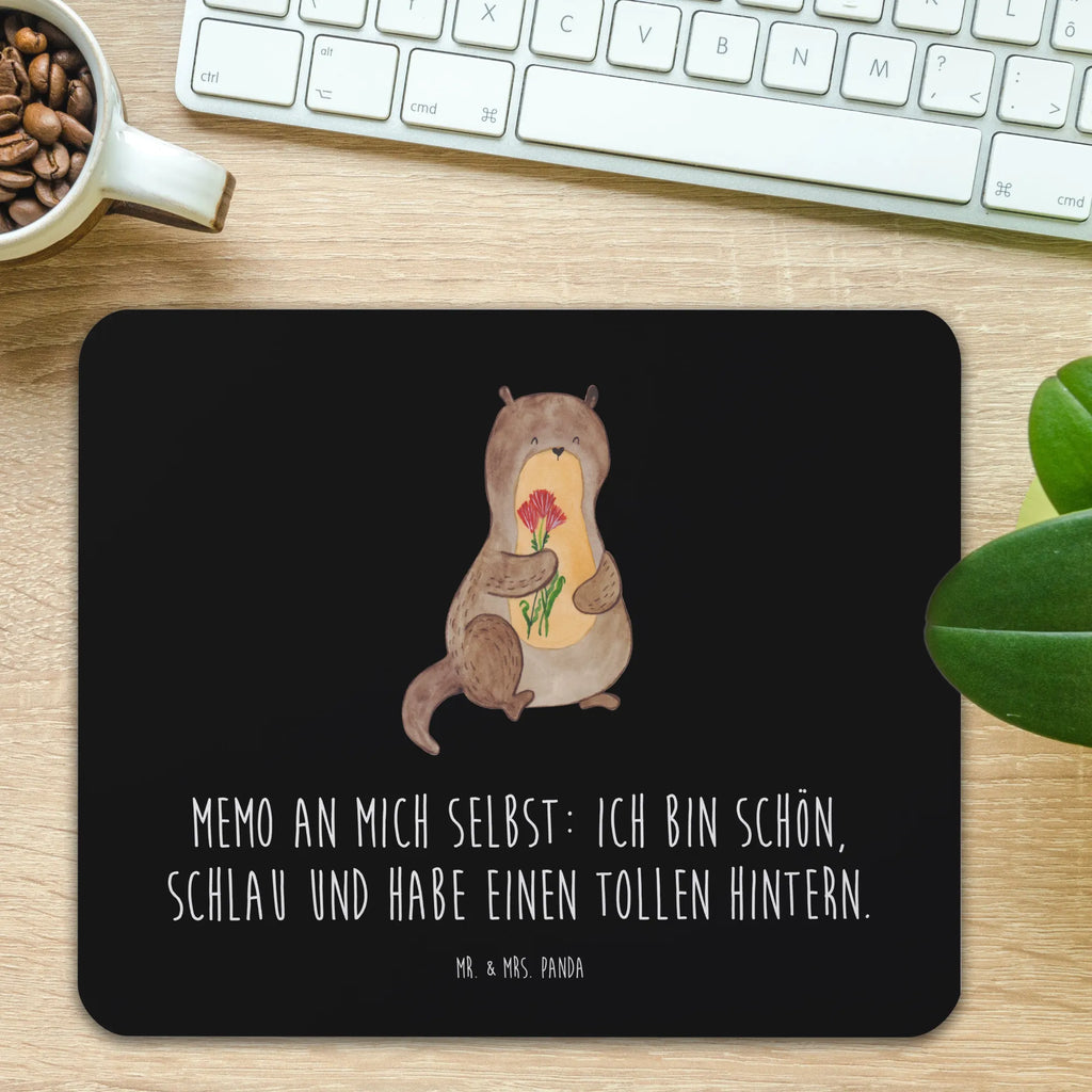 Mouse mat otter Bunch of flowers Gift, Mouse, fun, Student, Office, PC, Motif, Study, Mouse Pad, saying, Print, Work, Pad, mousepad, otter, marten, sea otter, European otter, water mammal, aquatic animal, baby otter, predator, water, otter gifts, animal lover, gift ideas for animal lovers, animal, mammal, water animal, gifts for people in love, Otter Sea Otter Lake Otter