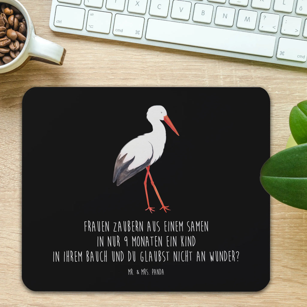 Podkładka pod mysz Bocian Motywy zwierzęce, dobra energia, zabawne powiedzonka, zwierzęta