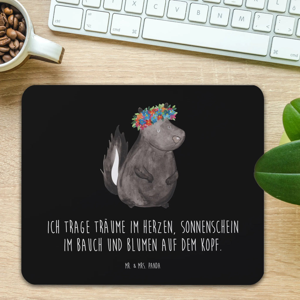 Podkładka pod mysz skunks dziewczynka Einzigartiges Mauspad, Mauspad, Computer zubehör, Mauspad Büro, PC Zubehör, Mousepad, Arbeitszimmer, Büroausstattung, Designer Mauspad, Mausunterlage, Stinktier, Skunk, Stinker, Namaste, Wildtier, Raubtier, Stinki, Yoga