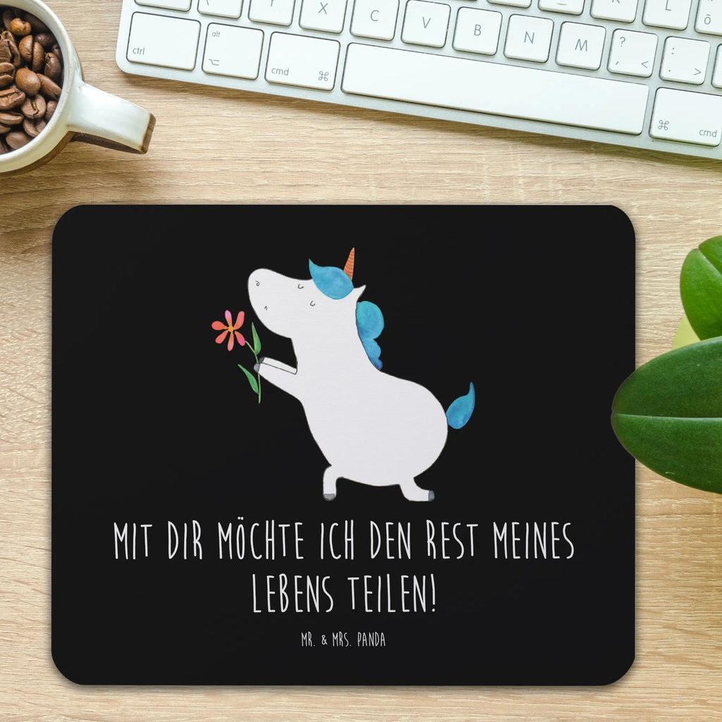 Mouse mat unicorn flower PC, Mouse Pad, Mouse, mousepad, Student, Gift, Motif, Pad, Study, fun, saying, Work, Print, Office, unicorn, unicorns, flower, engagement, partner, proof of love, couple, request, love, marriage application