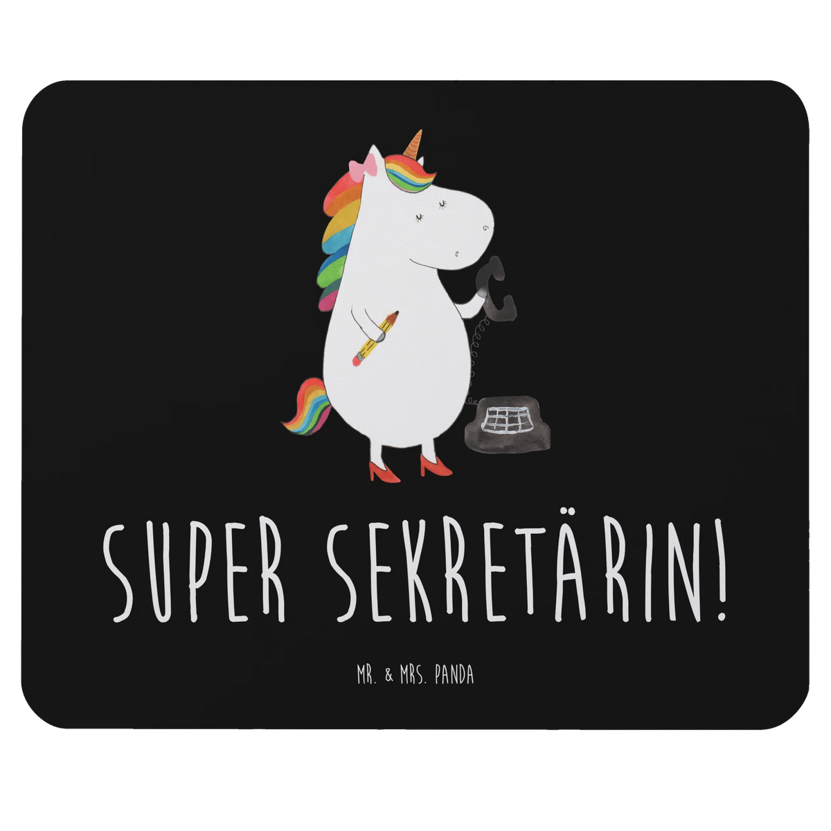 Mouse mat unicorn secretary secretary present, office help, tax office, office worker, attorney, Secretary, gift colleg