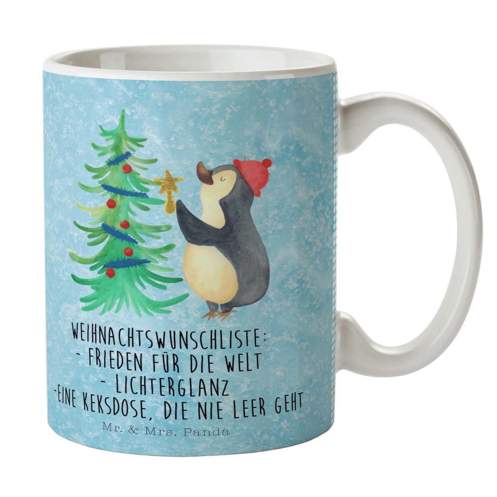 Tasse Pinguin Weihnachtsbaum Kaffeetasse, Geschenktasse, Bürotasse, Tasse, Teetasse, Tasse mit Motiven, Porzellantasse, Tasse mit Zitaten, Keramiktasse, Winter, Weihnachten, Weihnachtsdeko, Nikolaus, Advent, Heiligabend, Wintermotiv, Pinguin