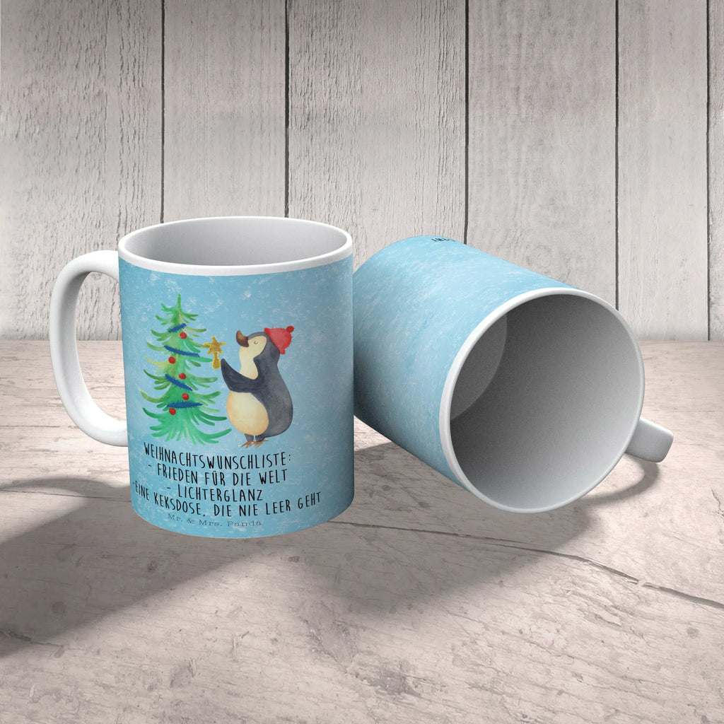 Tasse Pinguin Weihnachtsbaum Kaffeetasse, Geschenktasse, Bürotasse, Tasse, Teetasse, Tasse mit Motiven, Porzellantasse, Tasse mit Zitaten, Keramiktasse, Winter, Weihnachten, Weihnachtsdeko, Nikolaus, Advent, Heiligabend, Wintermotiv, Pinguin