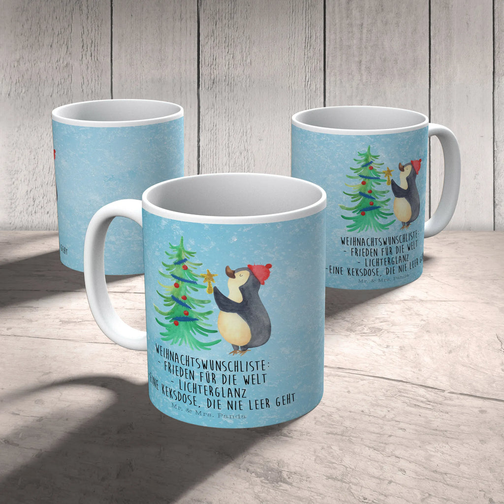 Tasse Pinguin Weihnachtsbaum Kaffeetasse, Geschenktasse, Bürotasse, Tasse, Teetasse, Tasse mit Motiven, Porzellantasse, Tasse mit Zitaten, Keramiktasse, Winter, Weihnachten, Weihnachtsdeko, Nikolaus, Advent, Heiligabend, Wintermotiv, Pinguin