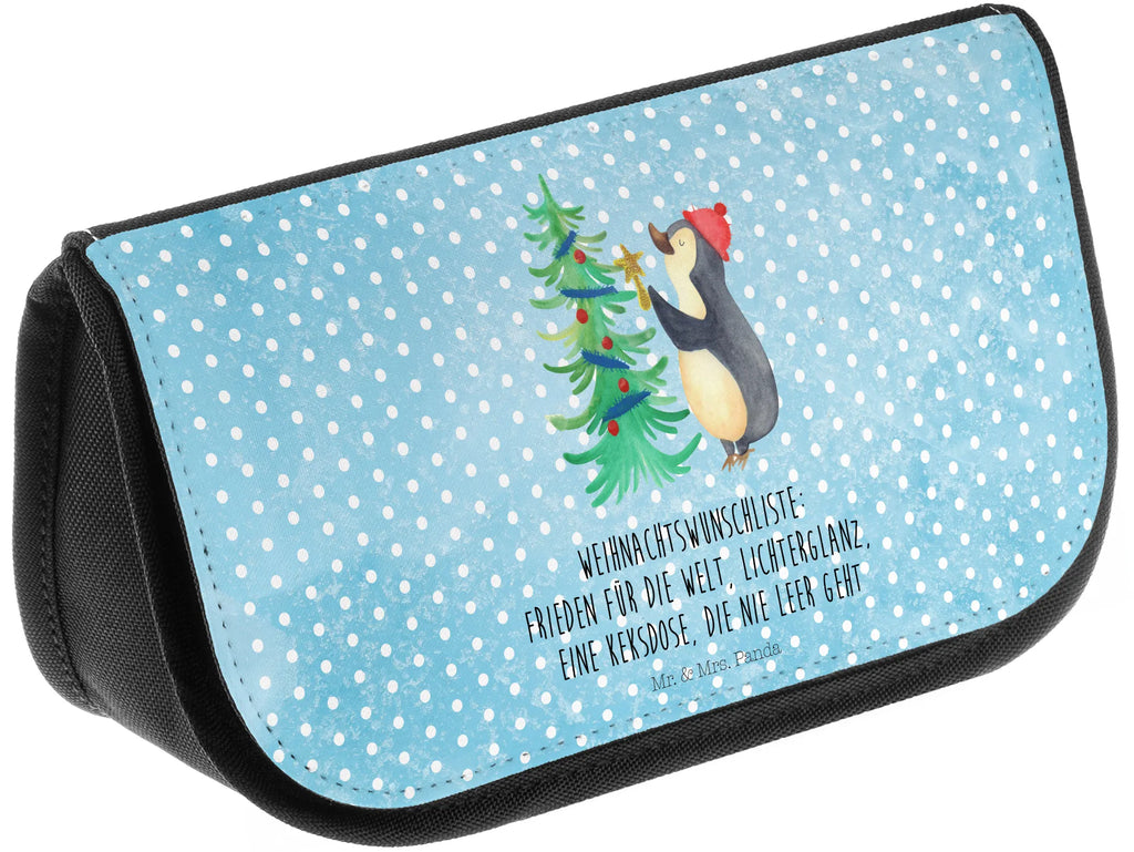 Kosmetiktasche Pinguin Weihnachtsbaum Schminktasche, beauty case, Kulturtasche, reiseschminktasche, reise kosmetiktasche, Waschtasche, Toilettentasche, Kulturbeutel, hygiene tasche, Schminkbeutel, Waschbeutel, Reisenecessaires, zubehörtasche, Beauty Bag, Schminktäschchen, kleines Täschchen, Organizer Tasche, utensilientasche, Make-Up Bag, kulturtäschchen, beauty tasche, kosmetiktäschchen, kosmetik beutel, bad tasche, Kosmetiktasche, toilettenbeutel, Necessaire, Beautybag, Wintermotiv, Winter, Weihnachtsdeko, Weihnachten, Nikolaus, Advent, Heiligabend, Pinguin
