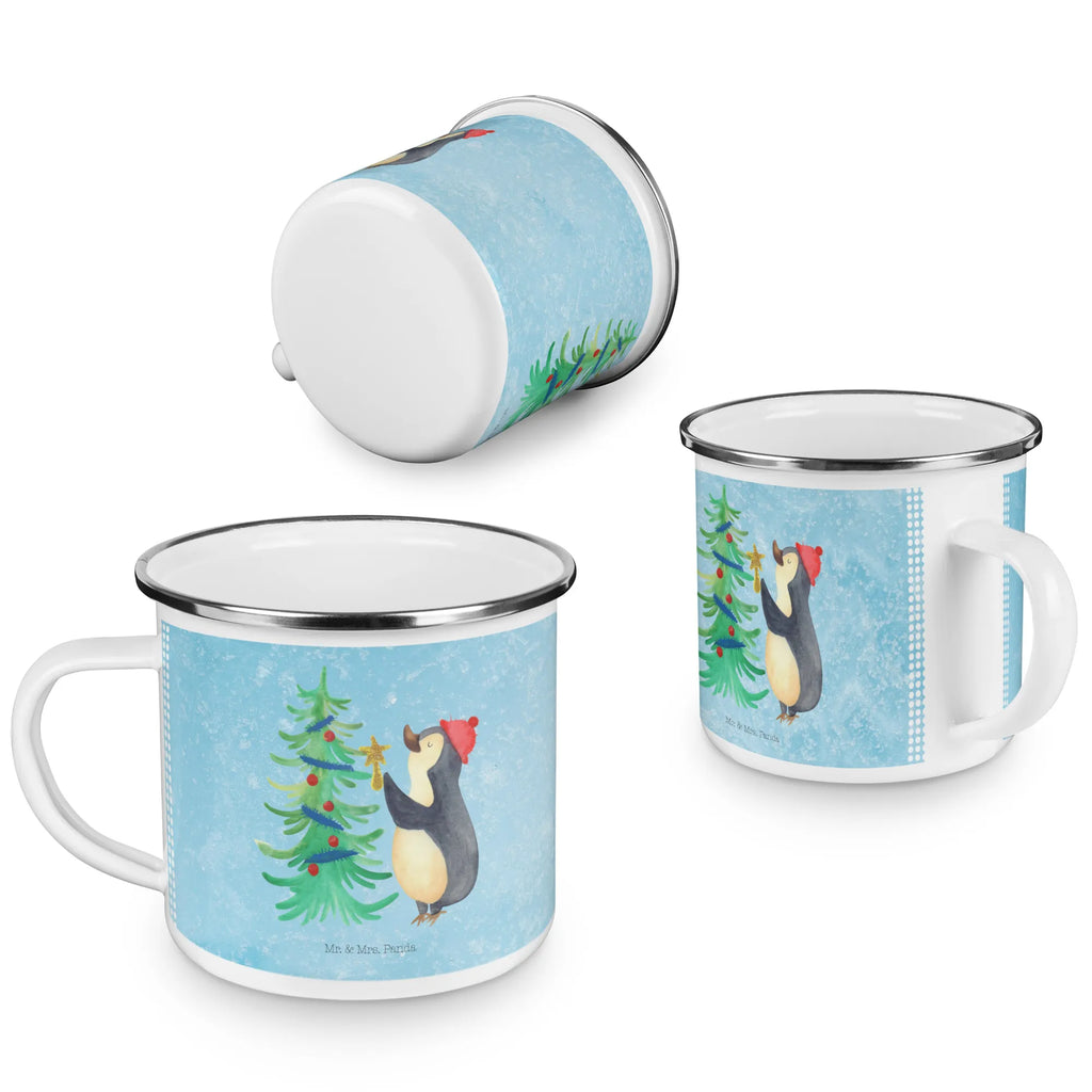 Camping Emaille Tasse Pinguin Weihnachtsbaum Kaffeebecher, Trinkbecher, reisetasse, wandertasse, Teebecher, Pott, Tasse Emaille, Campingbecher, Emaille Becher, Emaille Tasse, becher emaille, emaillebecher, Metalltasse, Blechtasse, blechbecher, Emailletasse, Tasse, Campingtasse, metallbecher, Teetasse, wanderbecher, Reisebecher, Becher, Kaffeetasse, Weihnachten, Winter, Weihnachtsdeko, Nikolaus, Advent, Heiligabend, Wintermotiv, Pinguin
