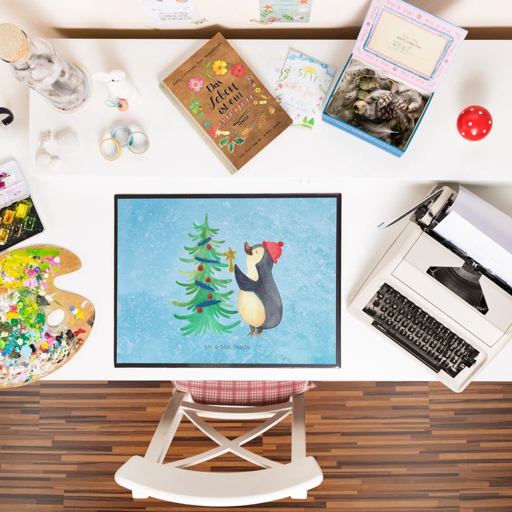Desk pad penguin Christmas tree Schreibwaren, Bürobedarf, Schreibunterlage, Schreibtischunterlage Groß, Schreibtisch Unterlagen, Büroartikel, Schreibtischauflage, Winter, Weihnachten, Weihnachtsdeko, Nikolaus, Advent, Heiligabend, Wintermotiv, Pinguin