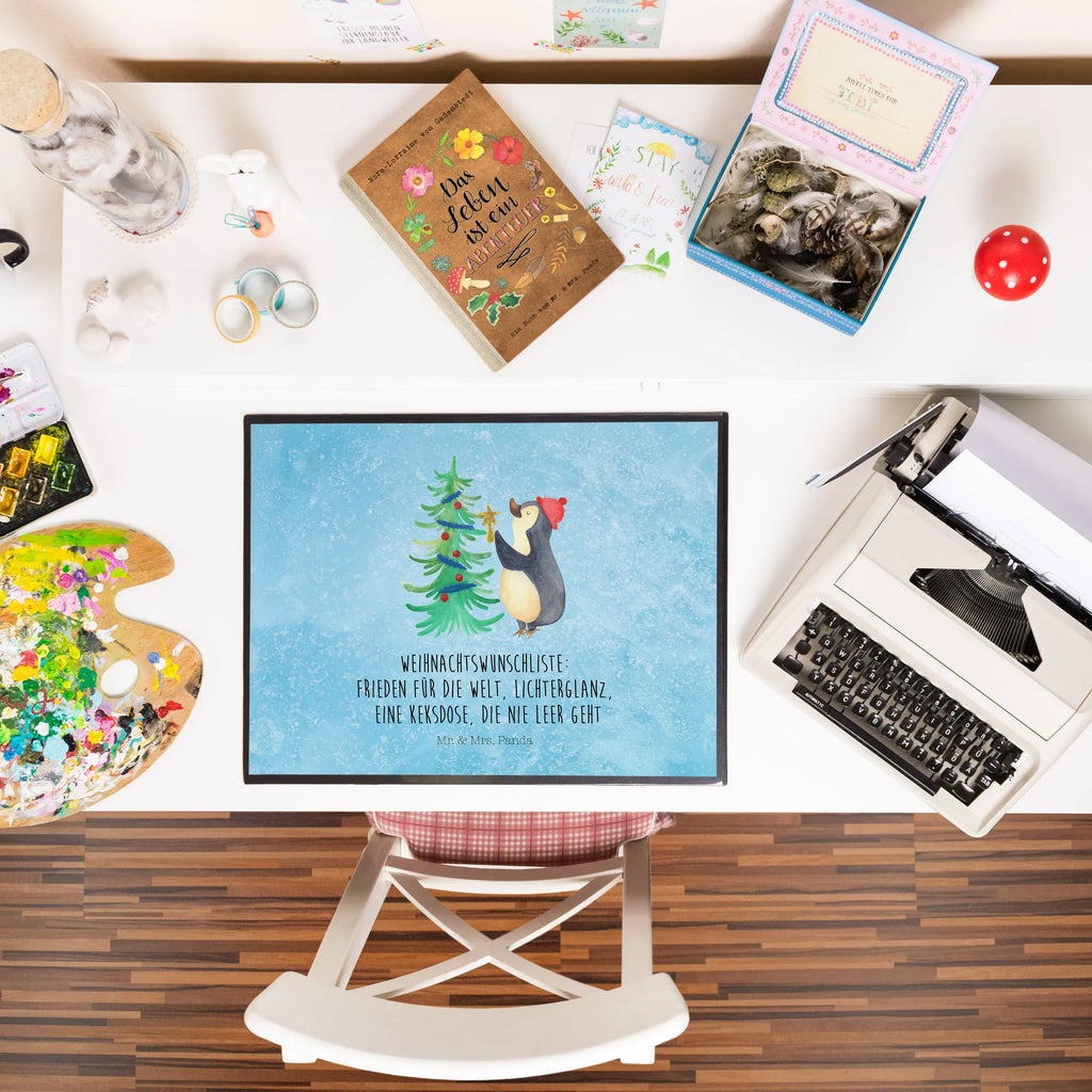 Desk pad penguin Christmas tree Schreibwaren, Bürobedarf, Schreibunterlage, Schreibtischunterlage Groß, Schreibtisch Unterlagen, Büroartikel, Schreibtischauflage, Winter, Weihnachten, Weihnachtsdeko, Nikolaus, Advent, Heiligabend, Wintermotiv, Pinguin