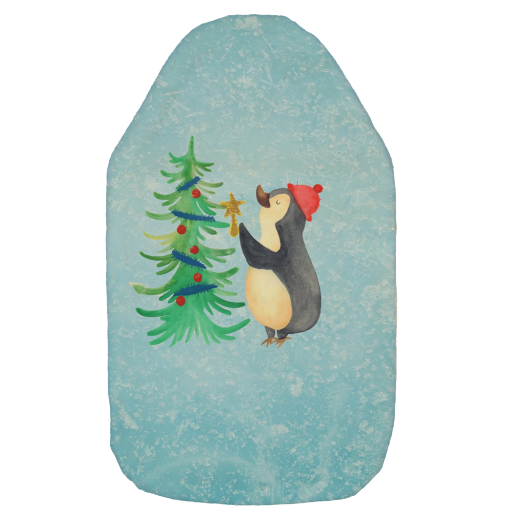 Wärmflasche Pinguin Weihnachtsbaum Wärmflaschenbezug, Kleine Wärmflasche, Wärmflasche, Wärmekissen, Bettflasche, Körnerkissen, Wärmflasche mit Bezug, Kinderwärmflasche, Winter, Weihnachten, Weihnachtsdeko, Nikolaus, Advent, Heiligabend, Wintermotiv, Pinguin