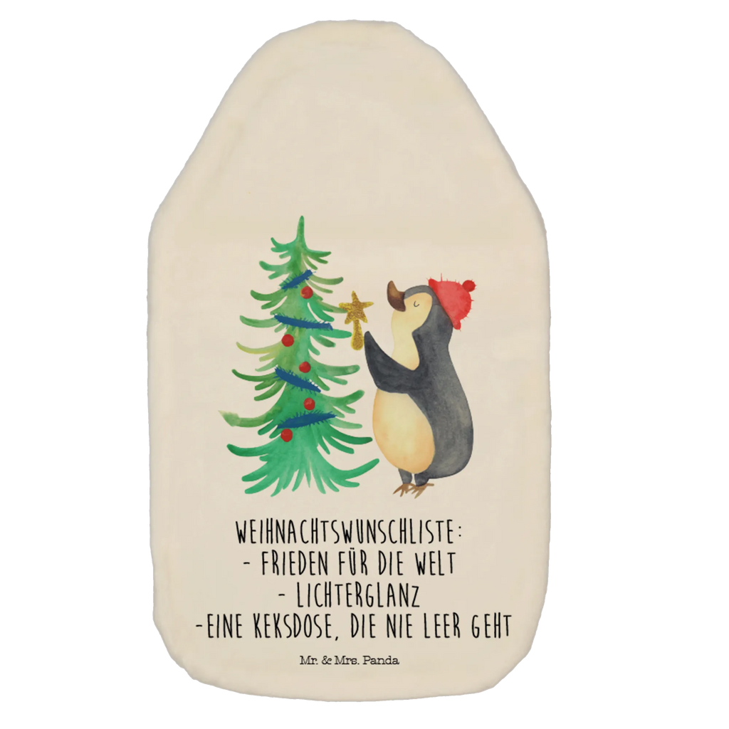 Wärmflasche Pinguin Weihnachtsbaum Wärmflaschenbezug, Kleine Wärmflasche, Wärmflasche, Wärmekissen, Bettflasche, Körnerkissen, Wärmflasche mit Bezug, Kinderwärmflasche, Winter, Weihnachten, Weihnachtsdeko, Nikolaus, Advent, Heiligabend, Wintermotiv, Pinguin