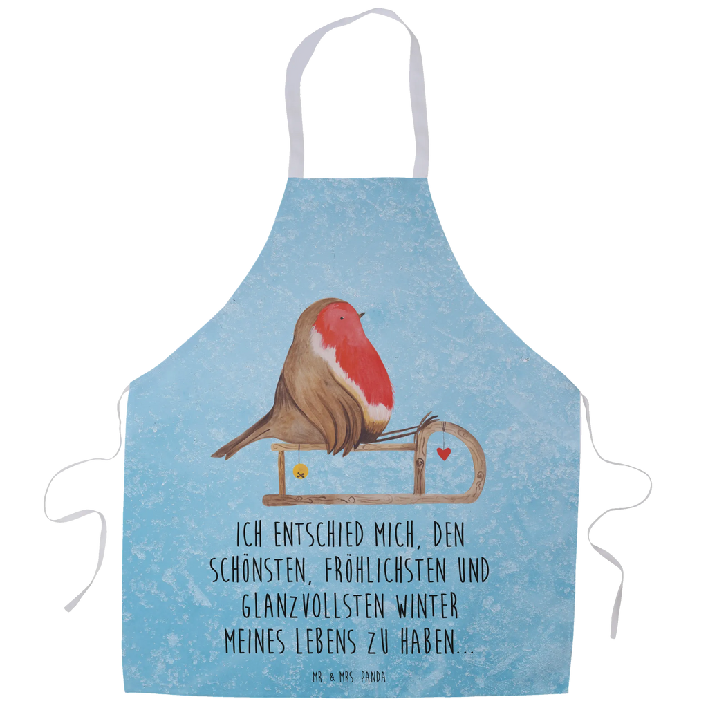 Fartuch kuchenny rudzik sanki Zima, Boże Narodzenie, dekoracje świąteczne, Mikołaj, Adwent, Wigilia, zimowy motyw