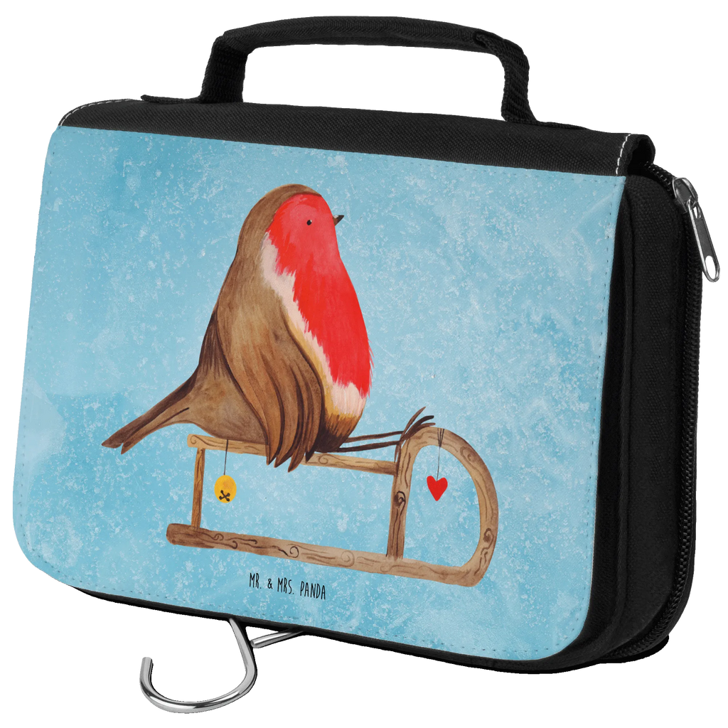 Wash bag robin Sleds hygienetasche, Kulturtasche, Schminkbeutel, Kosmetiktasche, Kulturbeutel Waschbar, Kulturbeutel, hygienebeutel, beautycase, Toilettentasche, Necessaire, Waschtasche, Waschbeutel, badtasche, Reisebeutel, Schminktasche, Weihnachten, Winter, Weihnachtsdeko, Nikolaus, Advent, Heiligabend, Wintermotiv, Schlitten, Vogel