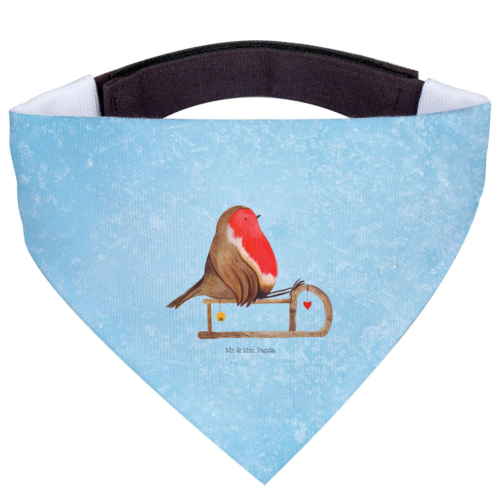 Chusta na szyję dla psa L rudzik sanki Tuch, Hundehalstuch, Mittelgroße Hunde, Hunde, Halstuch, Mittel, Advent, Weihnachten, Winter, Weihnachtsdeko, Wintermotiv, Nikolaus, Heiligabend, Vogel, Schlitten