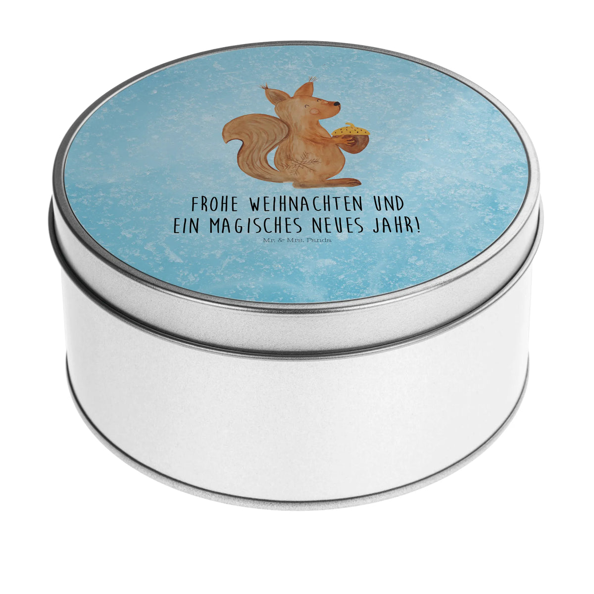 Round tin Squirrel Christmas time cookie tin, tin can, gift box, storage, tin, storage tin, Winter, Christmas, Christmas time, snow, Bird, Happy New Year, Merry Christmas, Christmas Greeting, Christmas Theme, Xmas, New Year