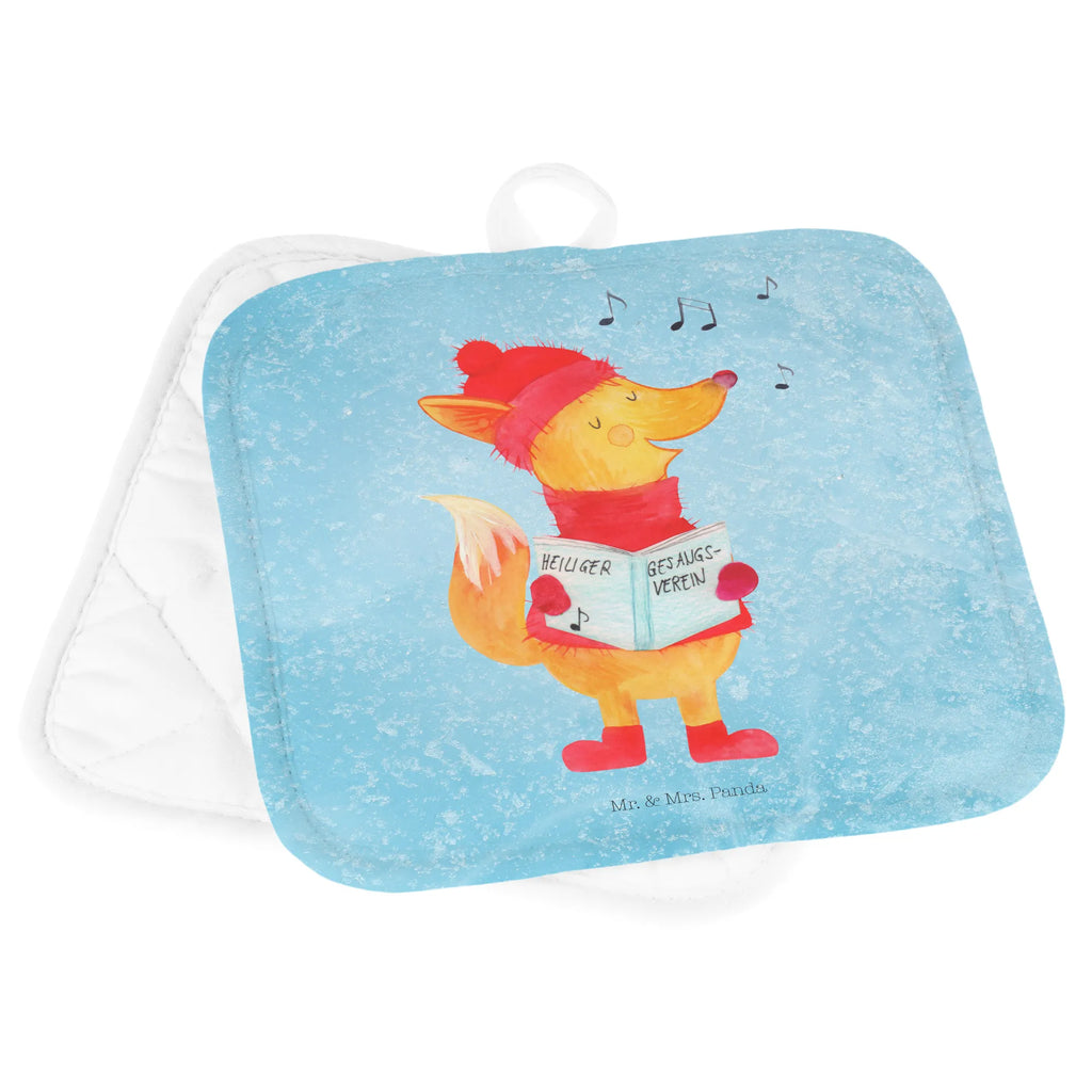 2-elementowy zestaw podkładek pod garnki lis Śpiewak Topflappen 2er Set, Topflappenset, topfhalter, Topfuntersetzer, Topflappen, Topflappen Set, Topfhandschuhe, 2er Set Topflappen, Wintermotiv, Winter, Weihnachtsdeko, Weihnachten, Nikolaus, Advent, Heiligabend, Geschenk Sänger, Fuchs, Singen, Füchse, Sänger, Weihnachtslieder