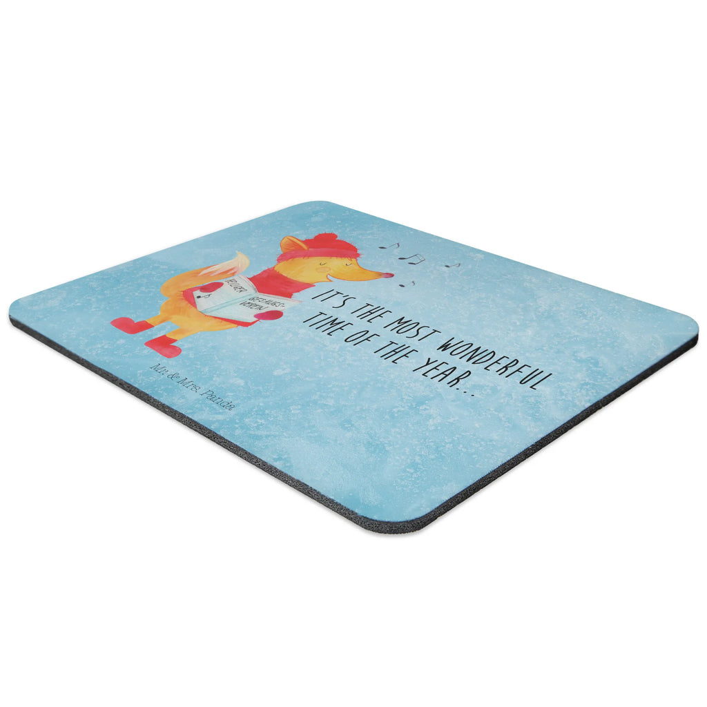 Podkładka pod mysz lis Śpiewak Zima, Boże Narodzenie, dekoracje świąteczne, Mikołaj, Adwent, Wigilia, zimowy motyw