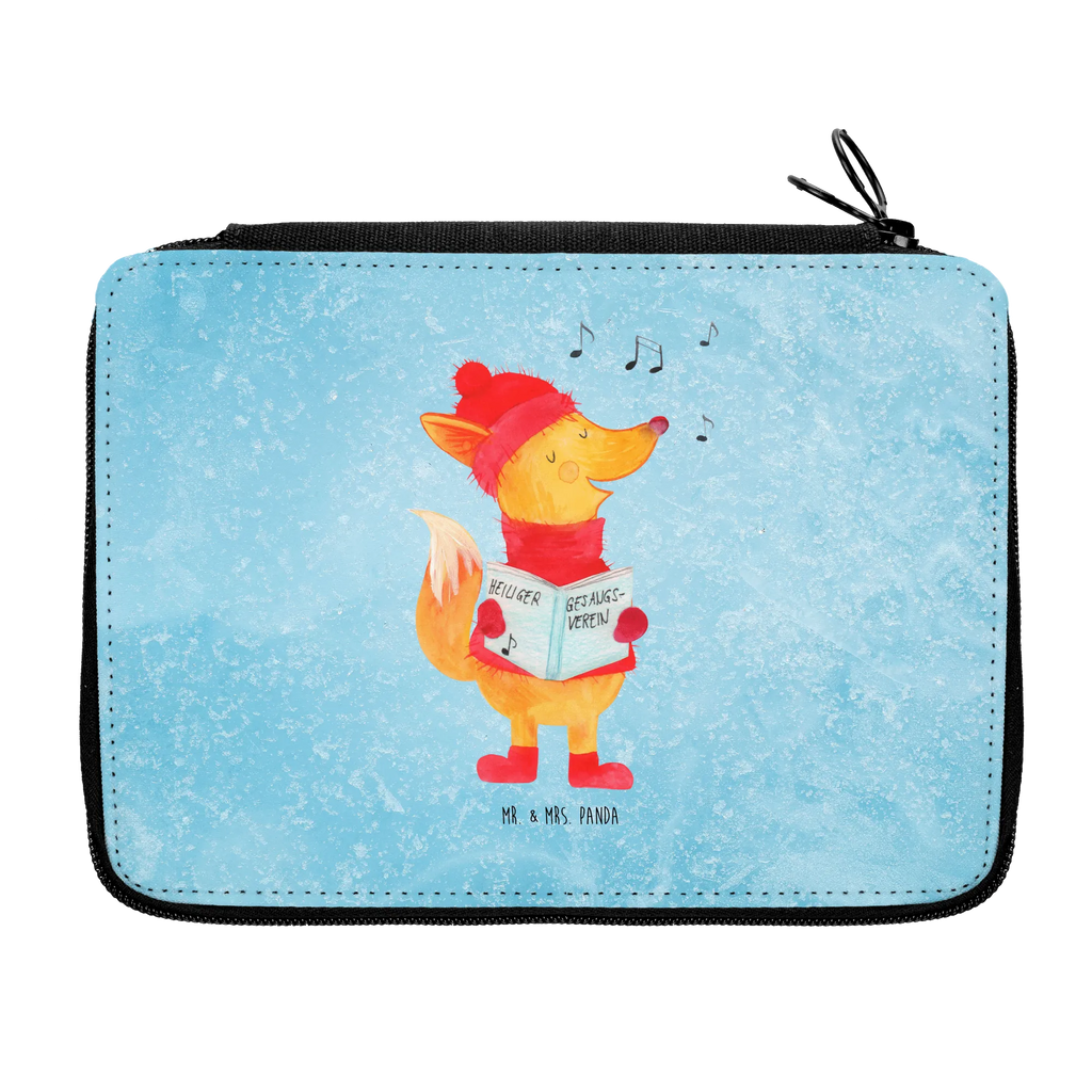 Leather folder Fox Singer Bestückte Federmappe, Stiftetasche, Kind, Einschulung, Federmäppchen bedruckt, Schülerin, Stifterolle, Grundschule, Schule, Federmappe, Kinder Federmappe, Federmäppchen, Büro Stifte Etui, Motiv, Federmappe Einschulung, Schüler, Geschenk, Stifte Etui, Winter, Weihnachten, Weihnachtsdeko, Nikolaus, Advent, Heiligabend, Wintermotiv, Sänger, Geschenk Sänger, Singen, Fuchs, Weihnachtslieder, Füchse