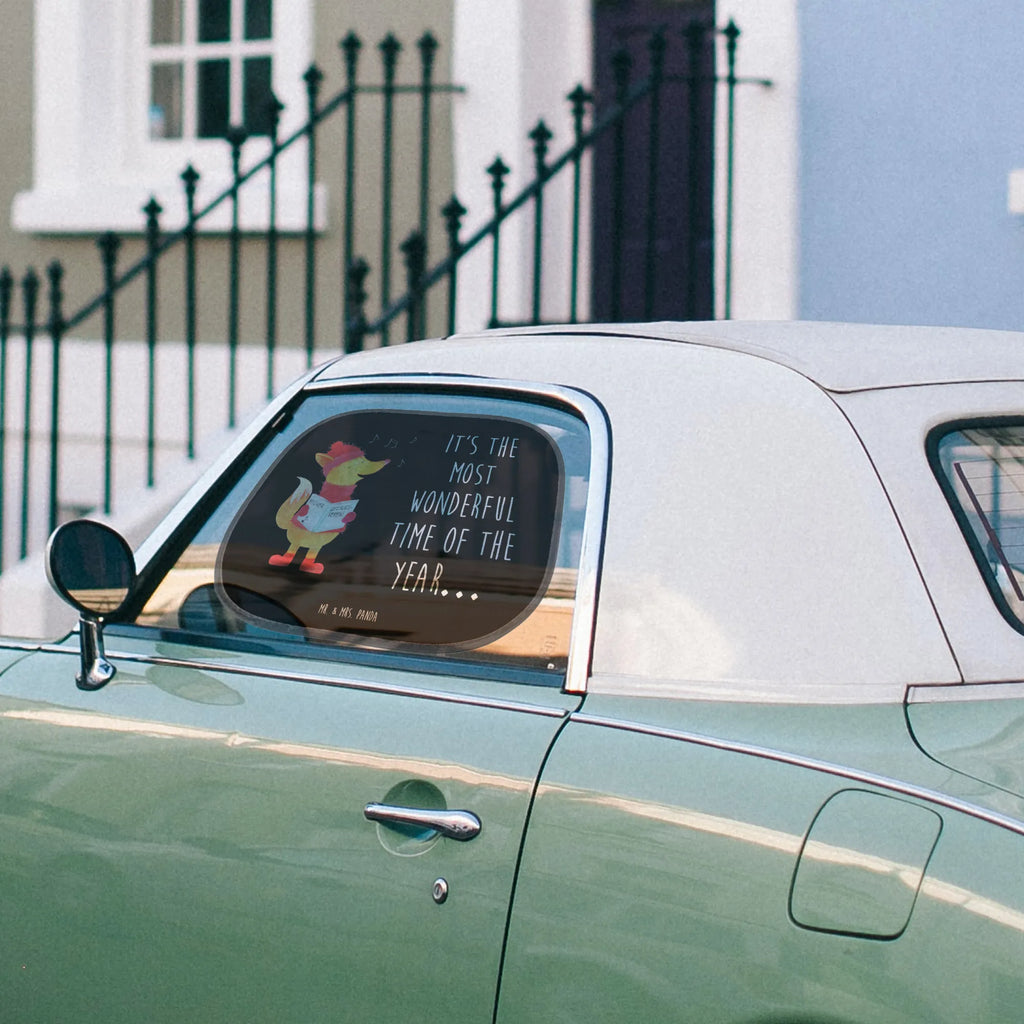 Car sun shade Fox Singer car, children, back seat, family, sun protection, windows, gift, sun visor, Winter, Christmas, Christmas time, snow