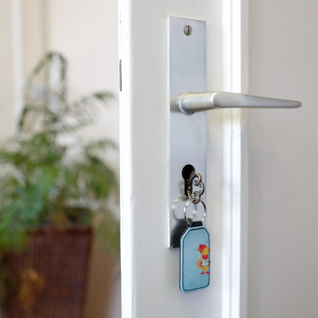 Rectangular key ring Fox Singer key ring, pendant, lucky charm, bag pendant, keychain, Winter, Christmas, Christmas time, snow