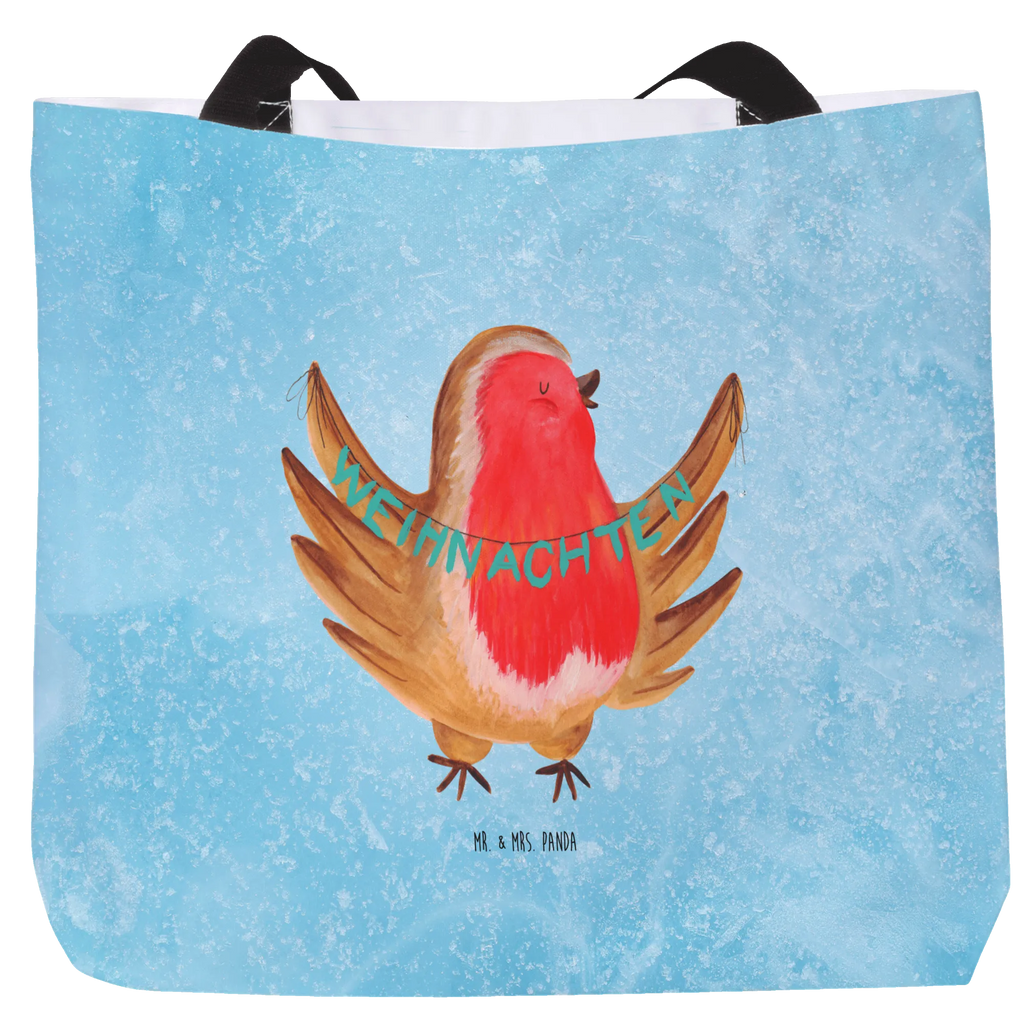 Shopper Rotkehlchen Weihnachten Stofftasche, Schultertasche, Schulbeutel, Schultasche, Tüte, Einkaufsbeutel, Ausflug, XL, Shopper, Beutel, Freizeittasche, XXL Tasche, Tragebeutel, Einkaufstasche, Alltagstasche, Strandtasche, Weihnachten, Advent, Winter, Heiligabend, Nikolaus, Wintermotiv, Weihnachtsdeko, Weihnachtsmotiv, Frohe Weihnachten, Weihnachtsgruß, Xmas, Vogel