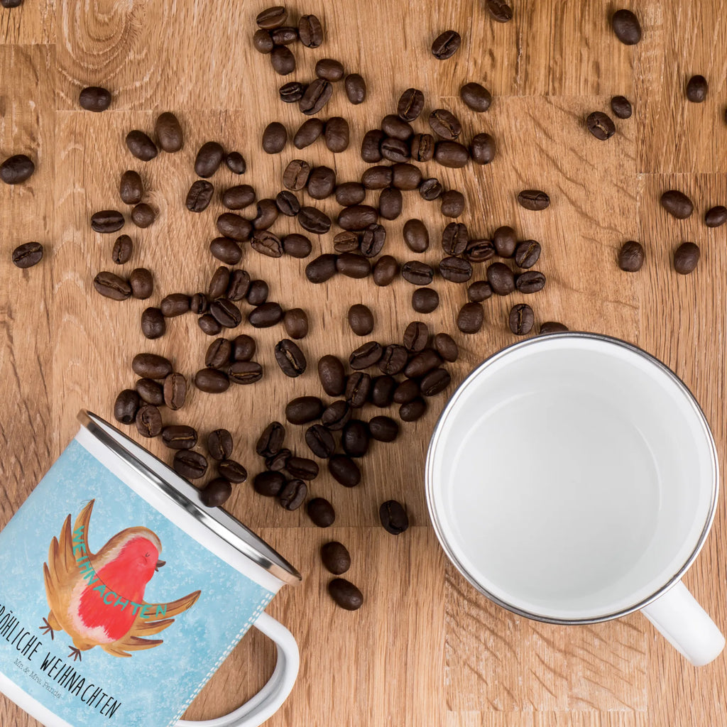 Enamel camping mug robin Christmas blechbecher, metallbecher, Emaille Becher, Tasse Emaille, wandertasse, wanderbecher, becher emaille, emaillebecher, Kaffeebecher, Campingbecher, Campingtasse, Trinkbecher, Tasse, reisetasse, Teetasse, Metalltasse, Emailletasse, Kaffeetasse, Pott, Becher, Blechtasse, Reisebecher, Emaille Tasse, Teebecher, Wintermotiv, Winter, Weihnachtsdeko, Weihnachten, Nikolaus, Advent, Heiligabend, Weihnachtsgruß, Xmas, Weihnachtsmotiv, Frohe Weihnachten, Vogel