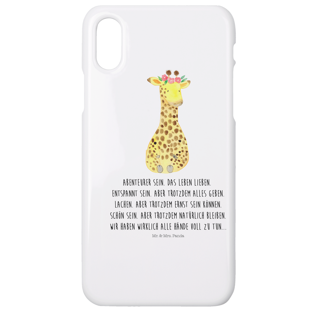 Handyhülle Giraffe Blumenkranz Iphone XR Handyhülle, Iphone XR, Handyhülle, Premium Kunststoff, Afrika, Wildtiere, Giraffe, Blumenkranz, Abenteurer, Selbstliebe, Freundin