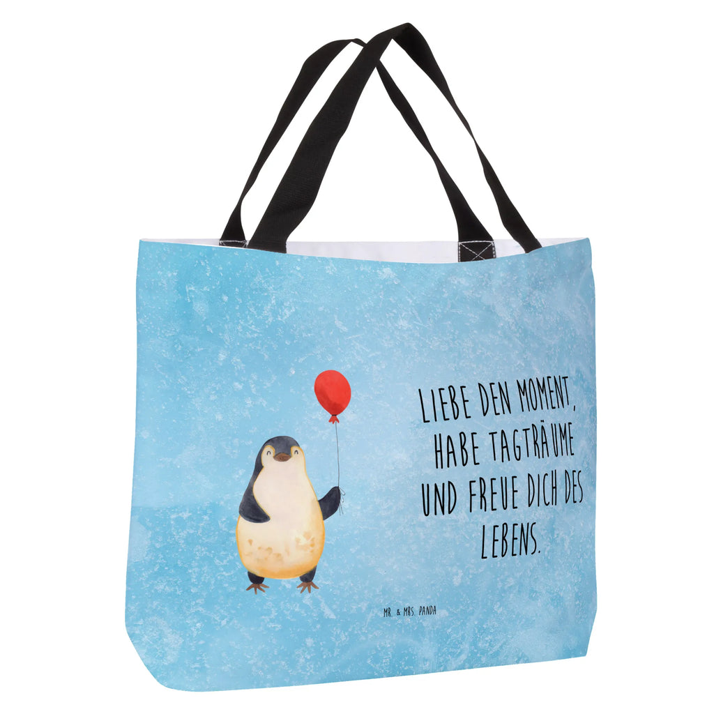 Shopper Pinguin Luftballon Strandtasche, Alltagstasche, Tüte, Schultertasche, Schultasche, Stofftasche, Shopper, Freizeittasche, XL, Schulbeutel, Einkaufstasche, Ausflug, Beutel, XXL Tasche, Einkaufsbeutel, Tragebeutel, Pinguin, Tagträume, Geschenk Freundin, Pinguine, Neustart, Motivation, Neues Leben, Liebe, Geschenkidee, Glück, Lebenslust, Beste Freundin, Luftballon