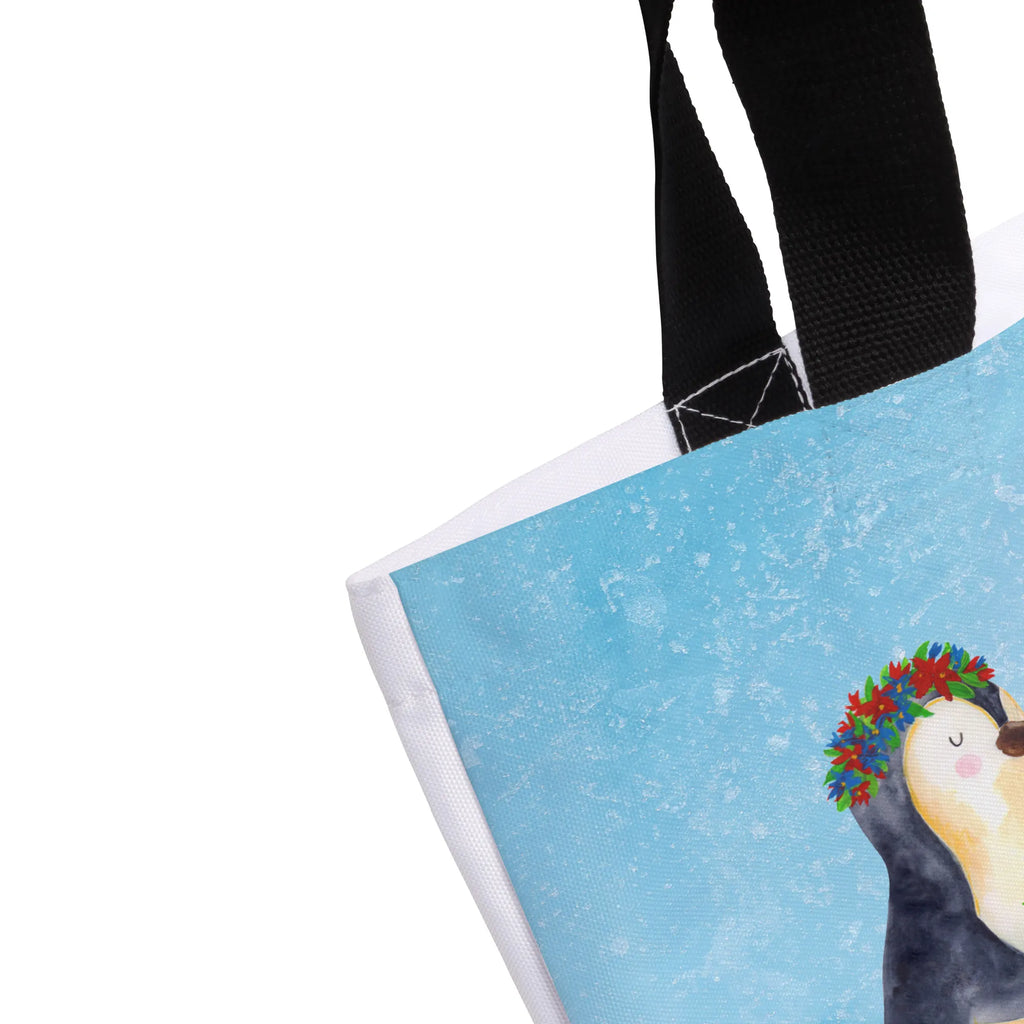 Shopper Pinguin Blumen Tüte, Strandtasche, XXL Tasche, Ausflug, Schulbeutel, Schultasche, Freizeittasche, Alltagstasche, Schultertasche, XL, Beutel, Tragebeutel, Stofftasche, Einkaufsbeutel, Shopper, Einkaufstasche, Pinguin, Geschenkidee, Liebeskummer, Motivation, Lebenslust, Lebensziele, Universum, Pinguine, Blumenkranz, Ziele, Wünsche, Leben