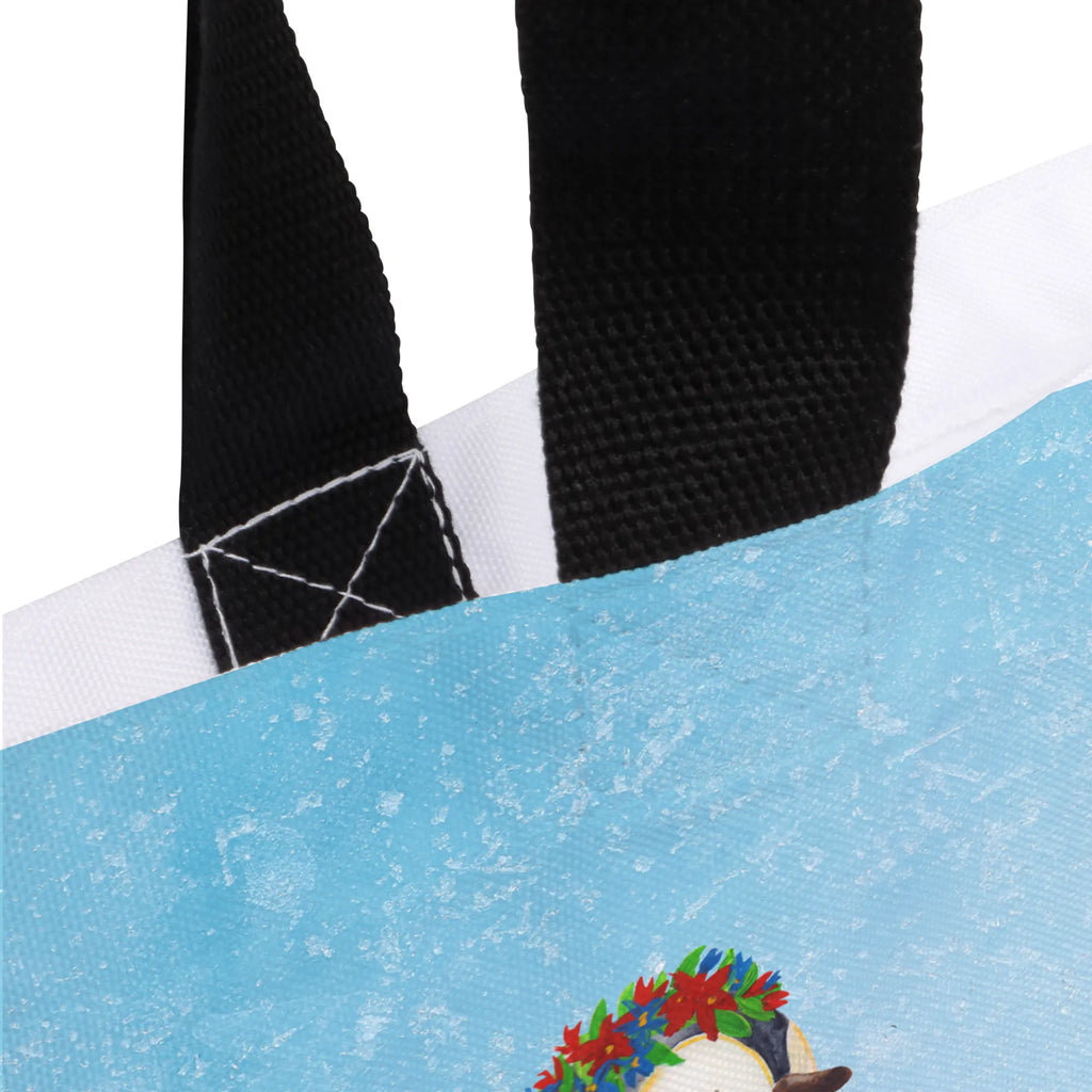 Shopper Pinguin Blumen Tüte, Strandtasche, XXL Tasche, Ausflug, Schulbeutel, Schultasche, Freizeittasche, Alltagstasche, Schultertasche, XL, Beutel, Tragebeutel, Stofftasche, Einkaufsbeutel, Shopper, Einkaufstasche, Pinguin, Geschenkidee, Liebeskummer, Motivation, Lebenslust, Lebensziele, Universum, Pinguine, Blumenkranz, Ziele, Wünsche, Leben