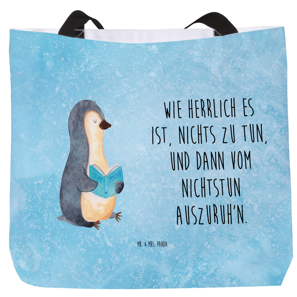 Shopper Pinguin Buch Strandtasche, Schulbeutel, Schultertasche, Stofftasche, Alltagstasche, XXL Tasche, Freizeittasche, Ausflug, Tüte, Schultasche, Beutel, Shopper, Tragebeutel, Einkaufsbeutel, XL, Einkaufstasche, Pinguin, Faulenzen, Ferien, Urlaub, Pinguine, Lesen, Buch, Bücherwurm, Nichtstun, Freizeit