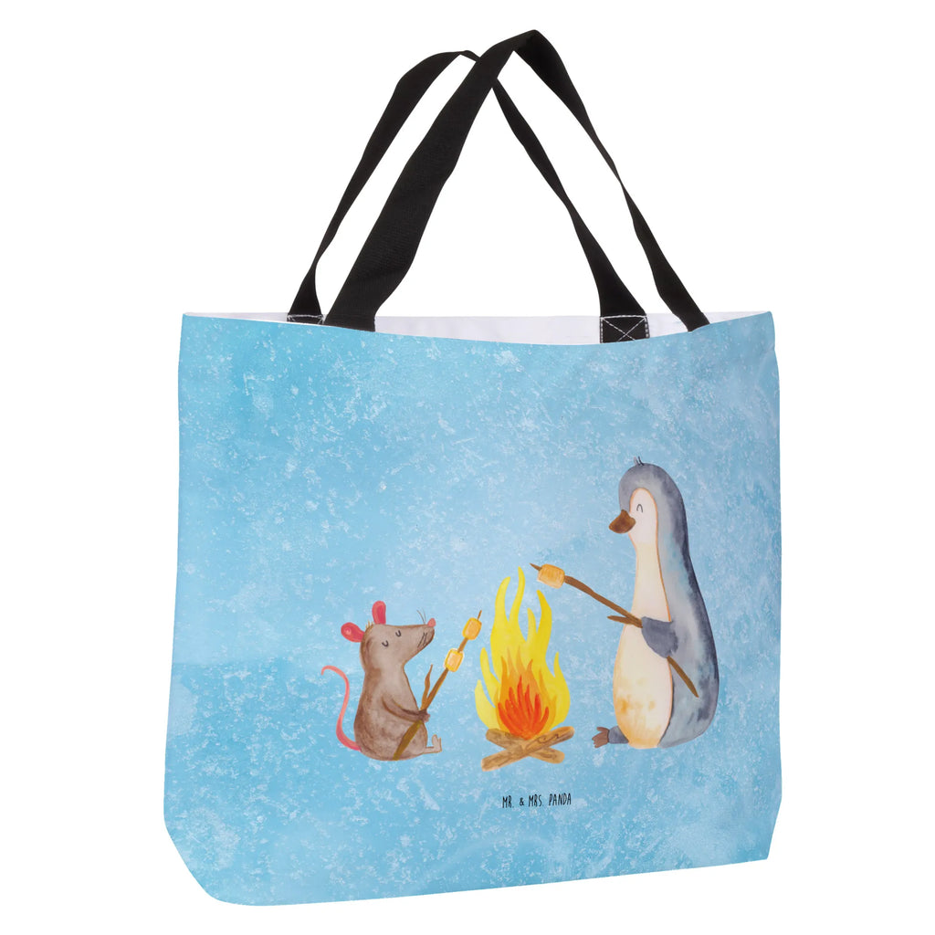 Shopper Pinguin Lagerfeuer Tragebeutel, Schulbeutel, Shopper, Einkaufstasche, Einkaufsbeutel, Schultasche, Tasche, Beutel, Strandtasche, Freizeittasche, Alltagstasche, Pinguin, Marshmallows, Liebe, Lagerfeuer, Motivation, Lebensmotivation, Lebensspruch, Büroalltag, Maus, Job, Pinguine, Büro, Leben, grillen, Arbeit, Neustart, Feuer