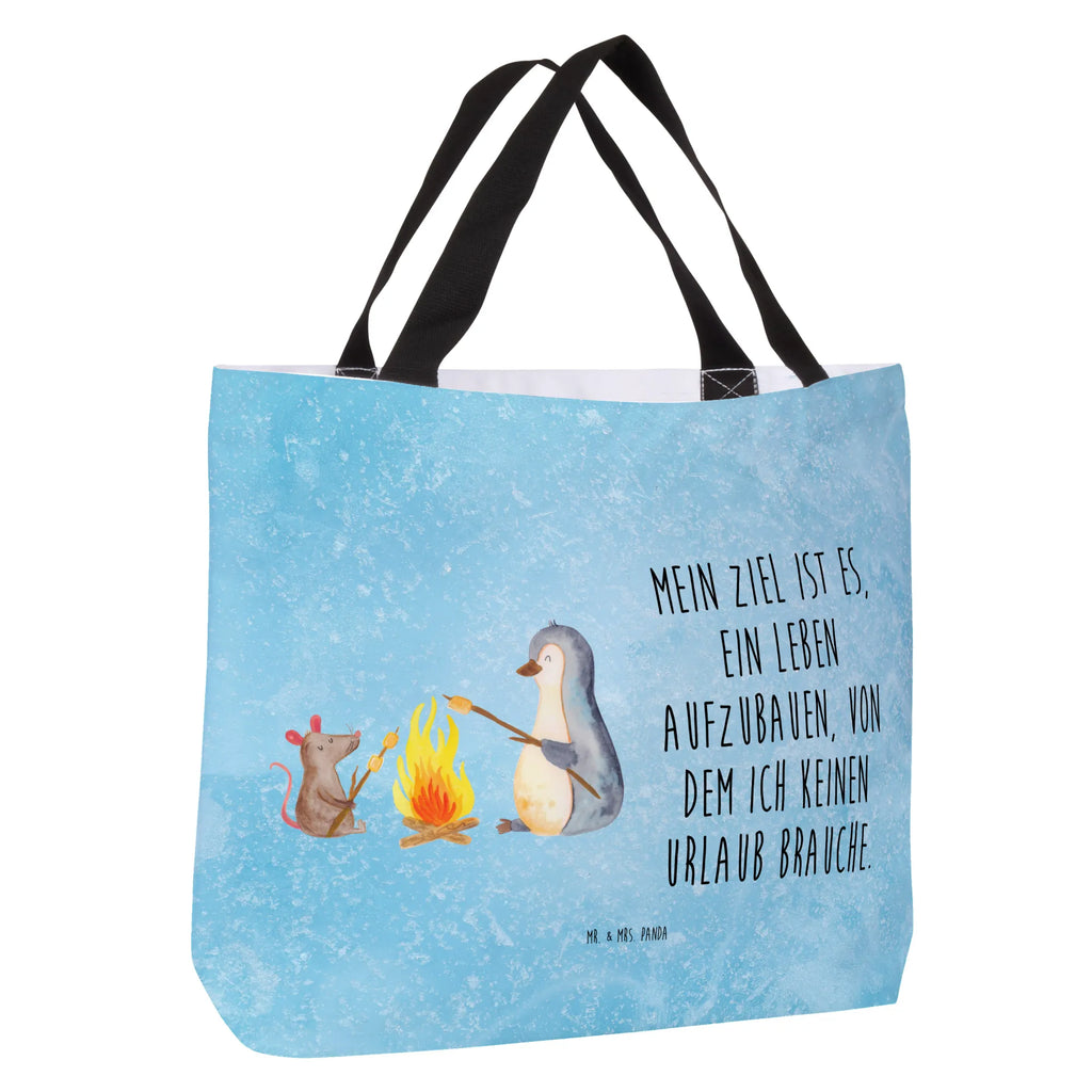 Shopper Pinguin Lagerfeuer Tragebeutel, Schulbeutel, Shopper, Einkaufstasche, Einkaufsbeutel, Schultasche, Tasche, Beutel, Strandtasche, Freizeittasche, Alltagstasche, Pinguin, Marshmallows, Liebe, Lagerfeuer, Motivation, Lebensmotivation, Lebensspruch, Büroalltag, Maus, Job, Pinguine, Büro, Leben, grillen, Arbeit, Neustart, Feuer