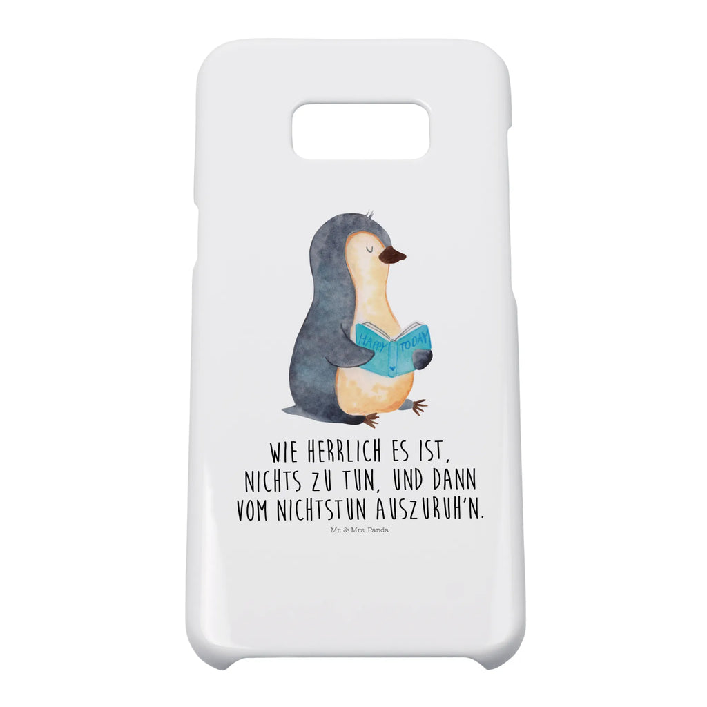 Etui na iPhone 10 pingwin książka Handy Case, Iphone X, Iphone 10, Handycover, Hülle, Cover, Handy, Handyhülle, Pinguin, Pinguine, Bücherwurm, Nichtstun, Buch, Lesen, Ferien, Faulenzen, Freizeit, Urlaub