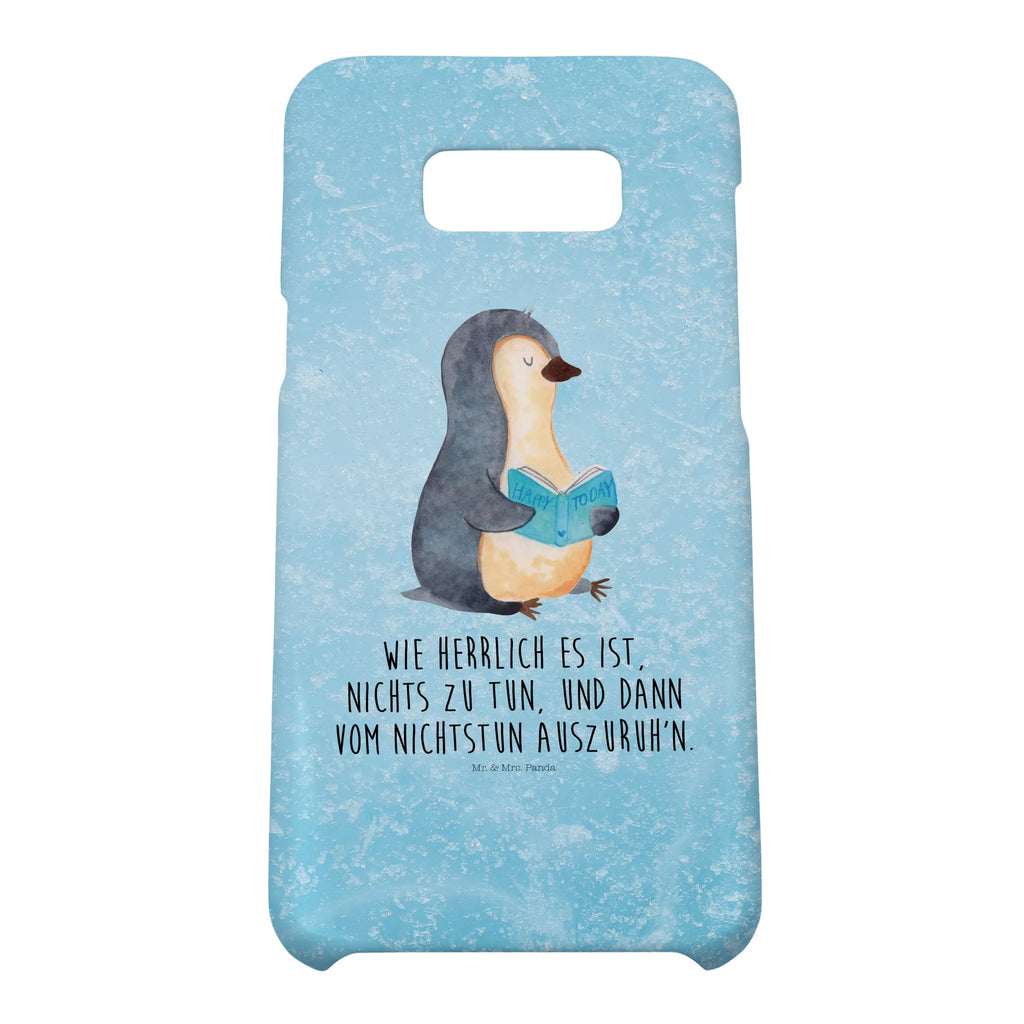 Etui na iPhone 10 pingwin książka Handy Case, Iphone X, Iphone 10, Handycover, Hülle, Cover, Handy, Handyhülle, Pinguin, Pinguine, Bücherwurm, Nichtstun, Buch, Lesen, Ferien, Faulenzen, Freizeit, Urlaub