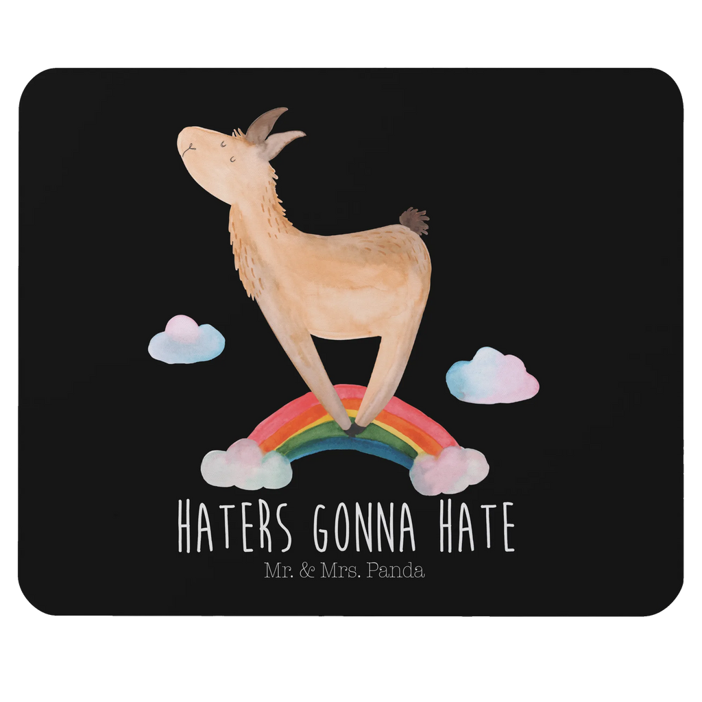 Mouse mat lama rainbow Pad, Motif, Student, Study, Print, fun, Gift, Office, Mouse, PC, mousepad, Work, Mouse Pad, saying, Llama, llama, alpaca, trendy animal, Haters, Haters gonna hate, Rainbow, Cloud country, Outsider, School, Lamas, Abi, Hobby, Self-employed, Lama, Freedom