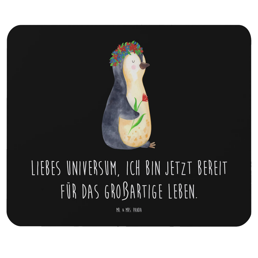Mouse mat Penguin Flower Designer Mauspad, Mauspad Büro, Computer zubehör, Mauspad, Mousepad, PC Zubehör, Arbeitszimmer, Büroausstattung, Mausunterlage, Einzigartiges Mauspad, Pinguin, Lebenslust, Pinguine, Lebensziele, Geschenkidee, Blumenkranz, Wünsche, Leben, Ziele, Universum, Liebeskummer, Motivation
