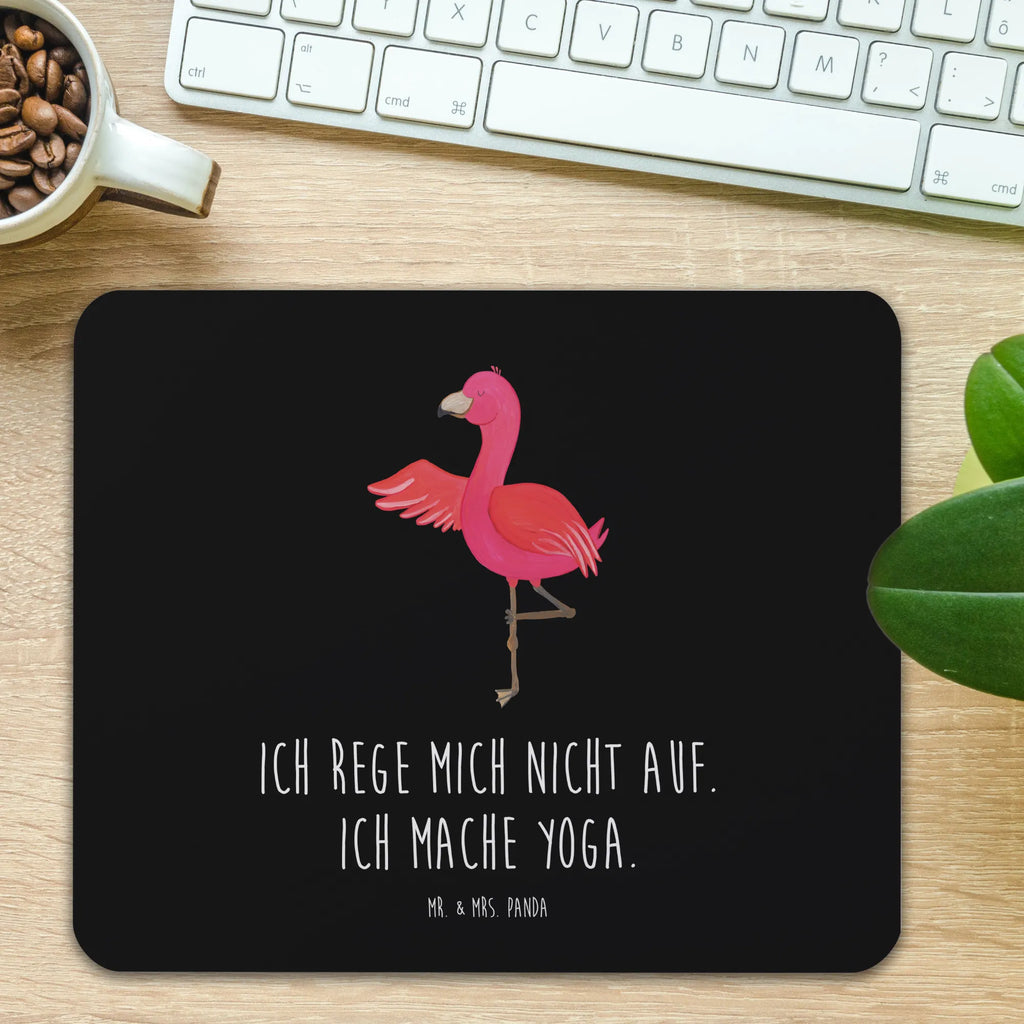 Podkładka pod mysz Flamingo joga Mauspad, Einzigartiges Mauspad, Computer zubehör, Mousepad, Arbeitszimmer, Mausunterlage, Büroausstattung, Mauspad Büro, PC Zubehör, Designer Mauspad, Flamingo, Yoga-Übung, Entspannung, Vogel, Achtsamkeit, Aufregen, Yoga, Tiefenentspannung, Namaste, Ärger