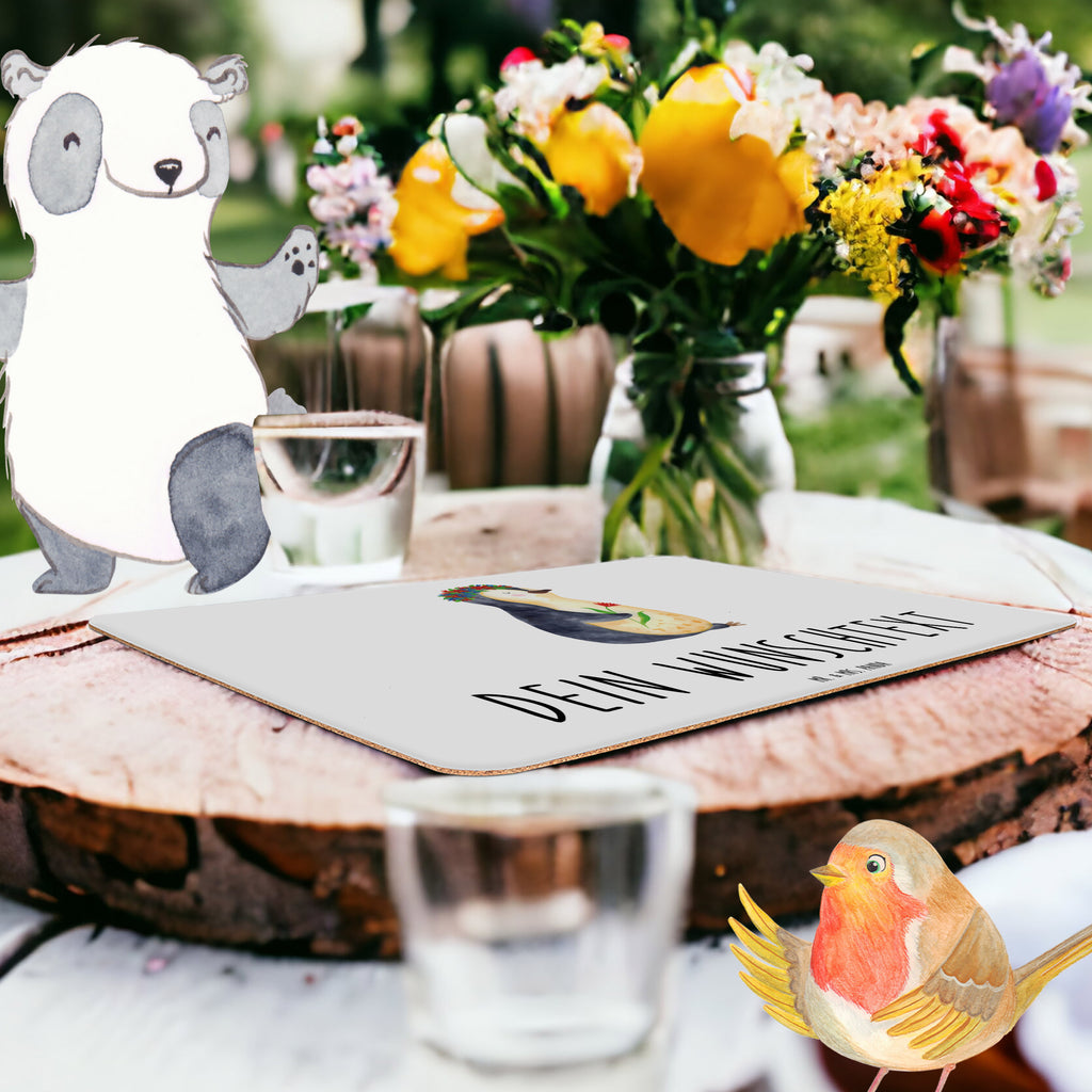 Personalisiertes Tischset Pinguin Blumenkranz Personalisiertes Tischet, Personalisierter Tischuntersetzer, Personalisiertes Platzset, Pinguin, Pinguine, Blumenkranz, Universum, Leben, Wünsche, Ziele, Lebensziele, Motivation, Lebenslust, Liebeskummer, Geschenkidee