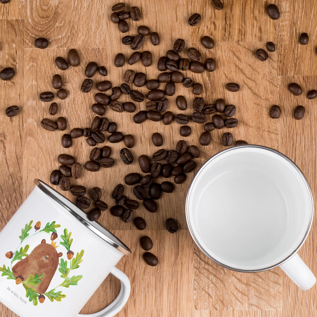 Kempingowy kubek emaliowany Niedźwiedź król metallbecher, Reisebecher, Pott, Becher, Trinkbecher, emaillebecher, Teebecher, wanderbecher, Blechtasse, reisetasse, blechbecher, Emailletasse, Campingbecher, wandertasse, Kaffeetasse, Kaffeebecher, Emaille Tasse, Teetasse, Tasse, Metalltasse, Emaille Becher, becher emaille, Campingtasse, Tasse Emaille, Teddy, Teddybär, Bär, Vater, Bester Vater, Daddy, Vatertag, Dad, Papa Bär, Papa, Bester Papa, Papi, Weltbester Papa