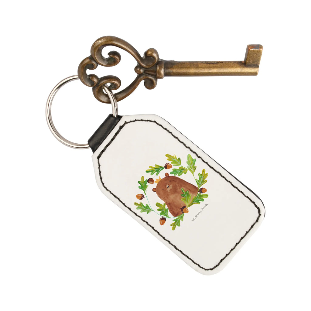 Rectangular key ring bear king key ring, bag pendant, keychain, lucky charm, pendant, bear, teddy, teddy bear, cuddly toy, Daddy, Father, world best daddy, Dad, Daddy Bear, Bear, Father's Day, best daddy