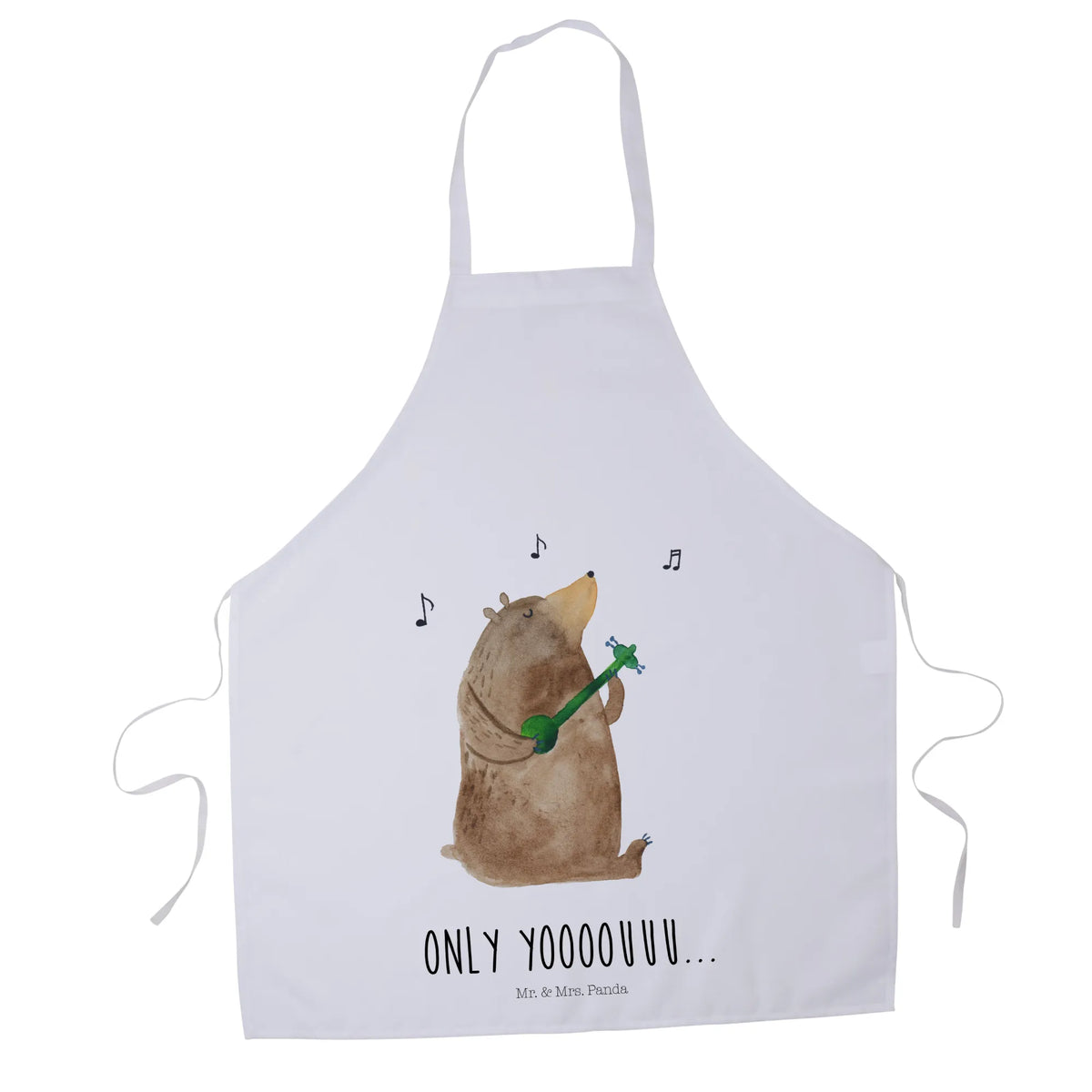 Apron bear guitar teddy bear, cuddly toy
