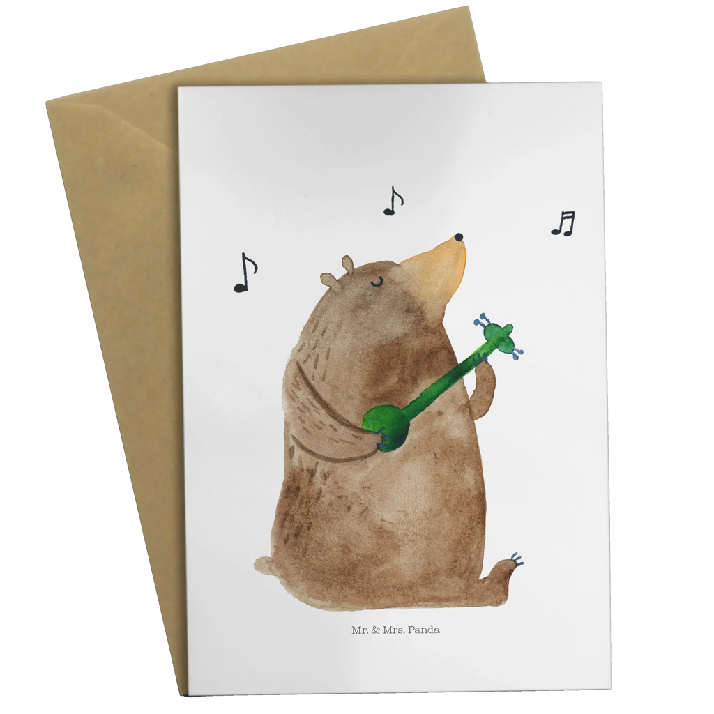 Greetings card bear guitar Geburtstagskarte, Glückwunschkarte, Klappkarte, Karte, Einladungskarte, Hochzeitskarte, Ansichtskarten, Grußkarte, Bär, Teddy, Teddybär
