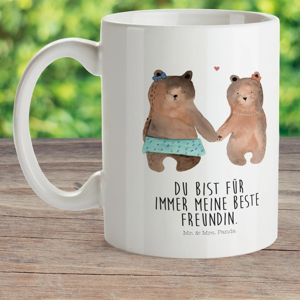 Child's mug bear Girlfriend camping mug, drinking cup, kindergarten, plastic cup, coffee cup, mug, bear, teddy, teddy bear, cuddly toy, bear girlfriend best friend love proof of love loves buddy buddy
