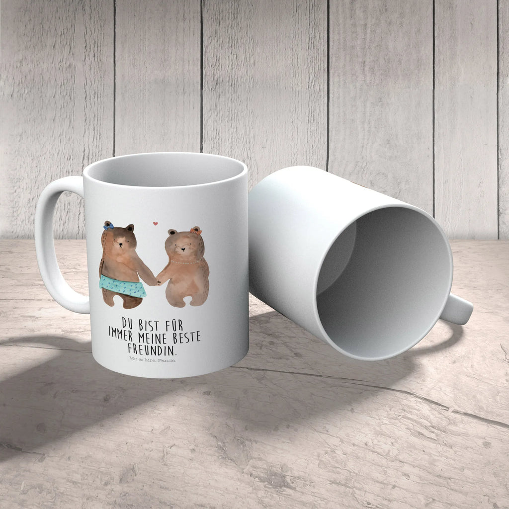 Child's mug bear Girlfriend camping mug, drinking cup, kindergarten, plastic cup, coffee cup, mug, bear, teddy, teddy bear, cuddly toy, bear girlfriend best friend love proof of love loves buddy buddy