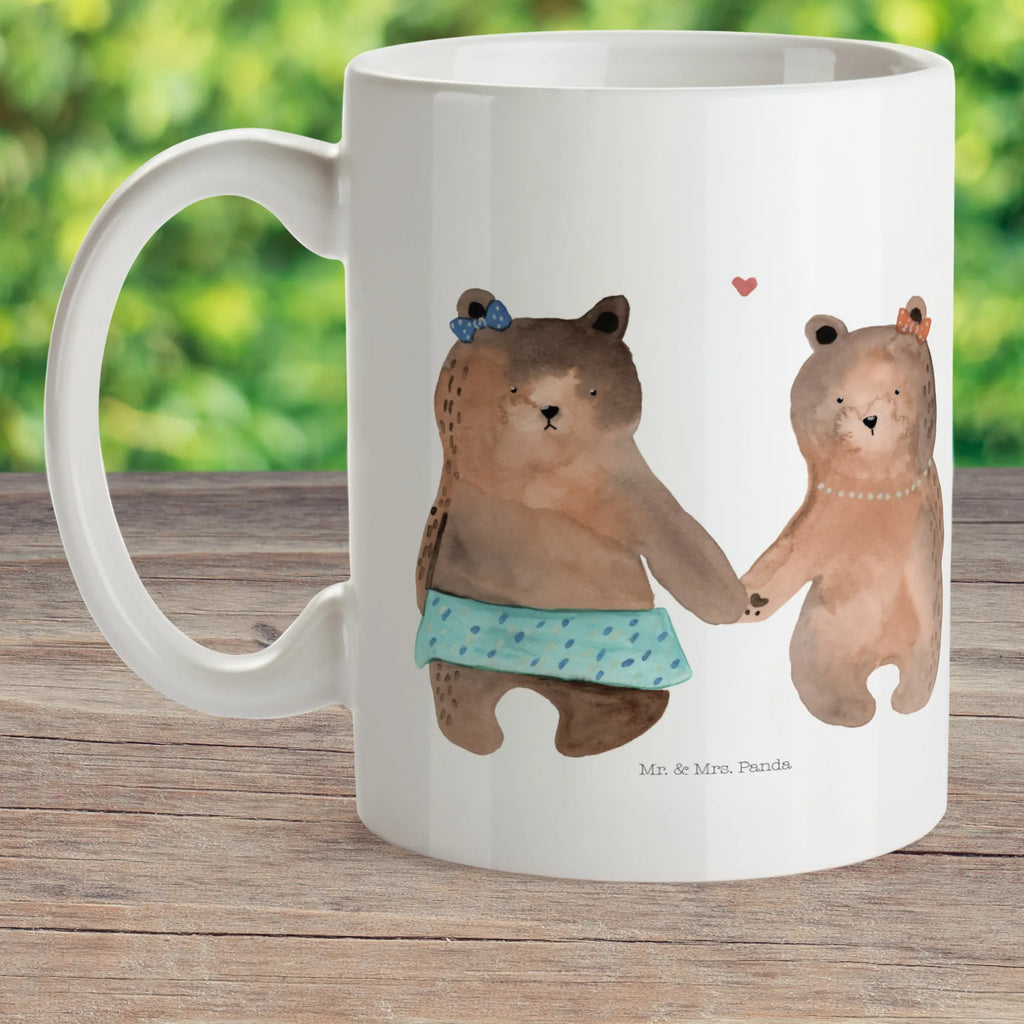 Child's mug bear Girlfriend camping mug, drinking cup, kindergarten, plastic cup, coffee cup, mug, bear, teddy, teddy bear, cuddly toy, bear girlfriend best friend love proof of love loves buddy buddy