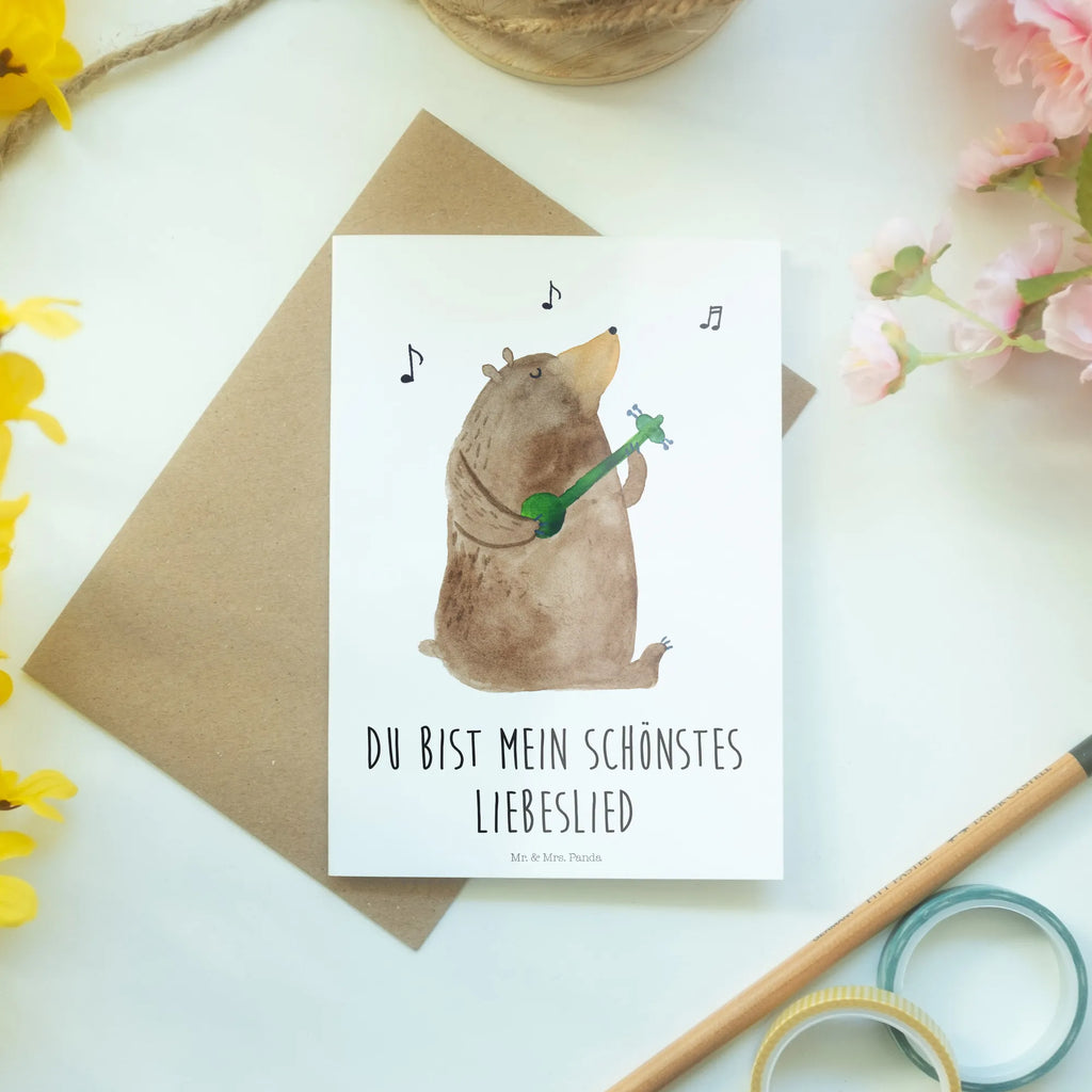 Greetings card bear song greeting card, birthday card, invitation card, folding card, wedding card, bear, teddy, teddy bear, cuddly toy, Bear, heart, song, saying, girlfriend, valentine, partner, love song, gift, woman, love